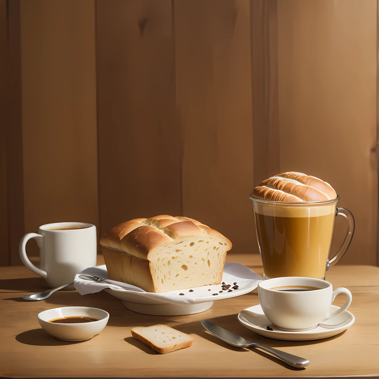 design imaging bread, juice, coffe, --auto
