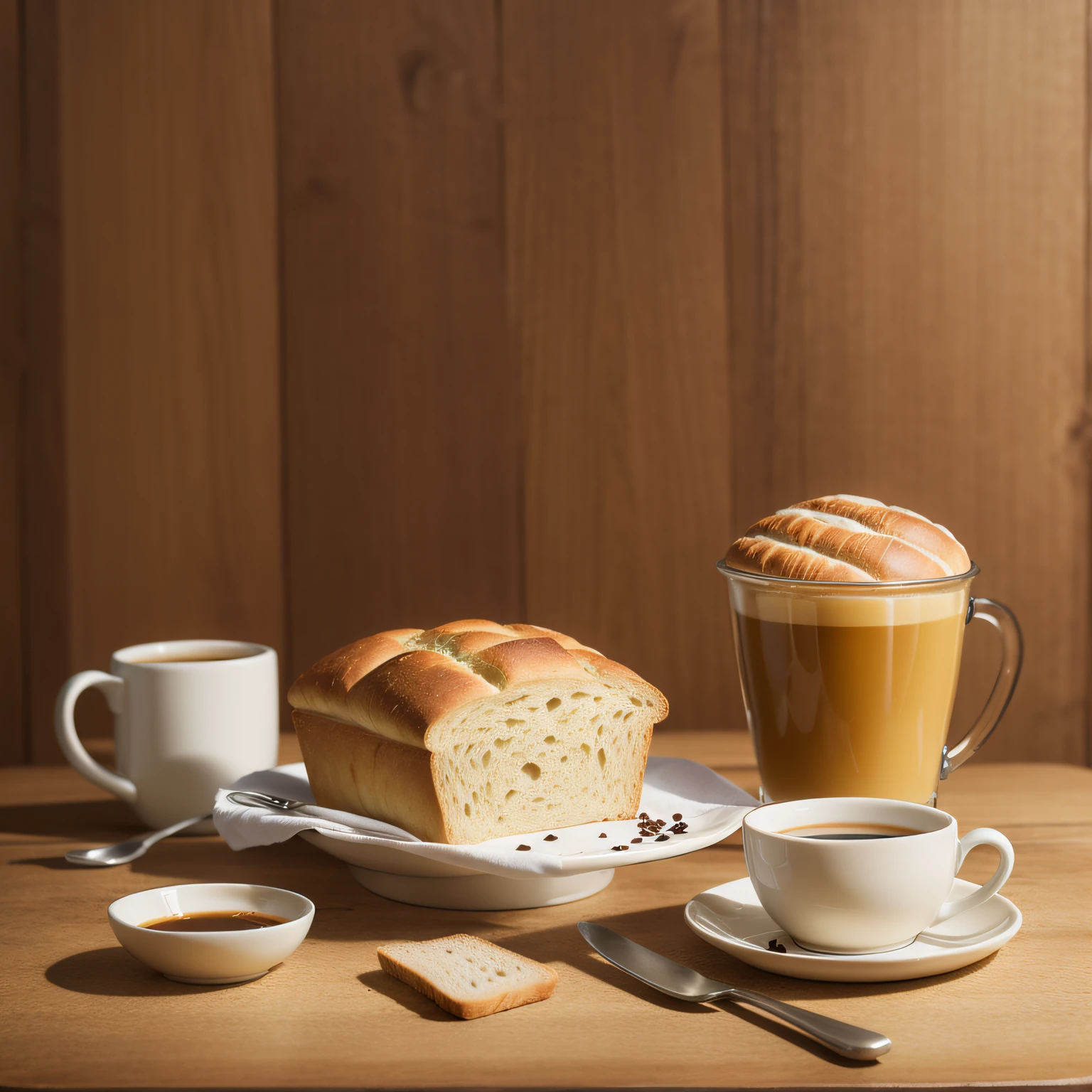 design imaging bread, juice, coffe, --auto
