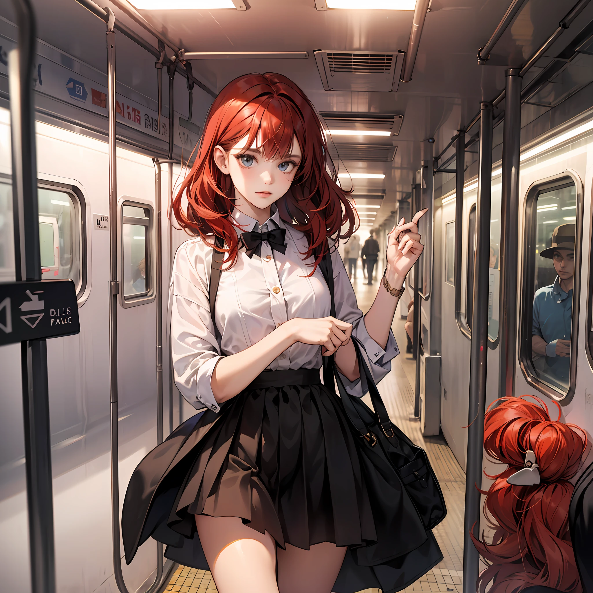 The Beginning of the Nightmare: Barbara, um vermelho-haired girl observed by a psychopathic man in the subway of São Paulo;, depois da arte --auto