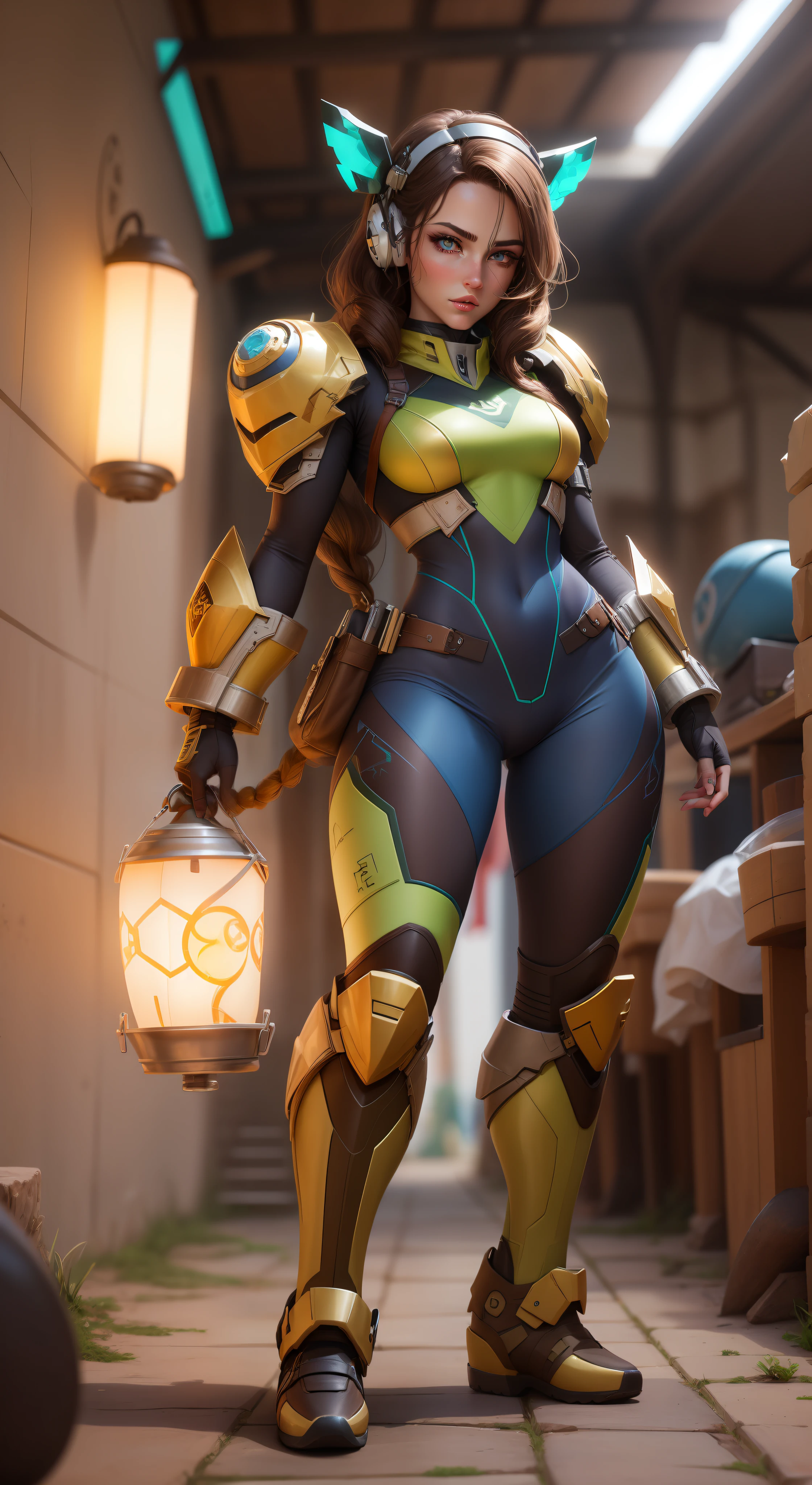 (Detailed descriptions of the female character, such as eye color and additional physical characteristics). Rosto detalhado, cabelo branco.