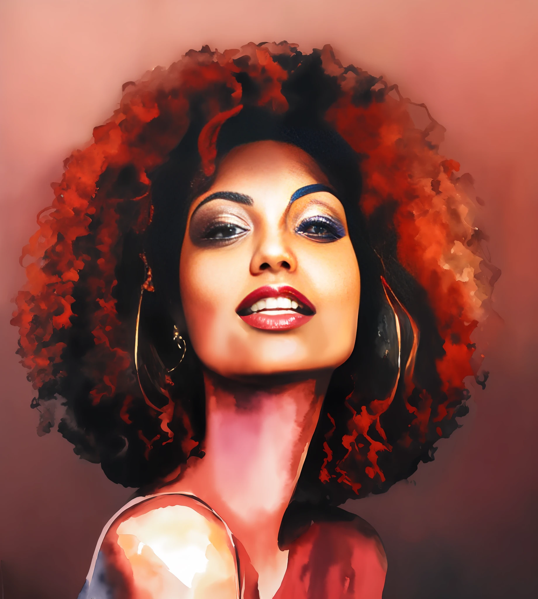 watercolor style, oil painting, high quality