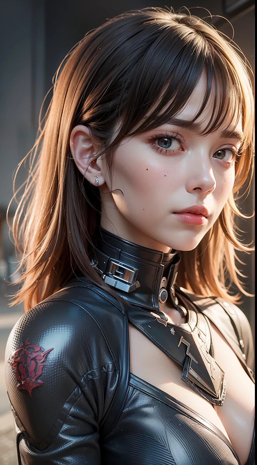 1mechanical girl,((ultra realistic details)), portrait, detailed face,global illumination, shadows, octane render, 8k, ultra sharp,metal,intricate, ornaments detailed, cold colors, egypician detail, highly intricate details, realistic light, trending on cgsociety, glowing eyes, facing camera, neon details, machanical limbs,blood vessels connected to tubes,mechanical cervial attaching to neck,wires and cables connecting to head,blood,killing machine