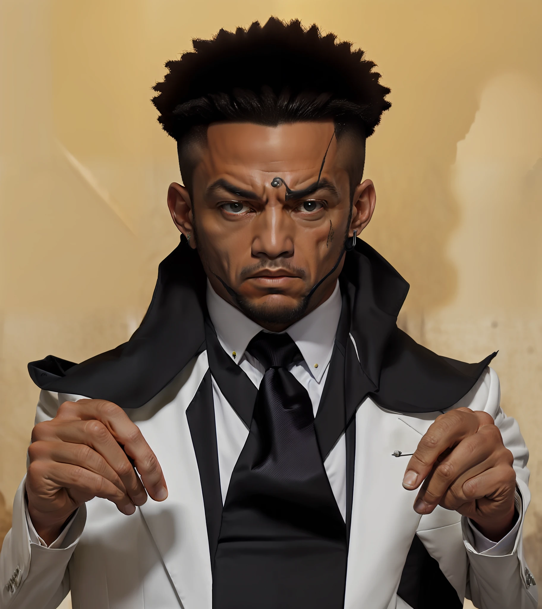 (((Observe the change in the surroundings and feel-To be like a real mob boss in a sleek white suit.)))