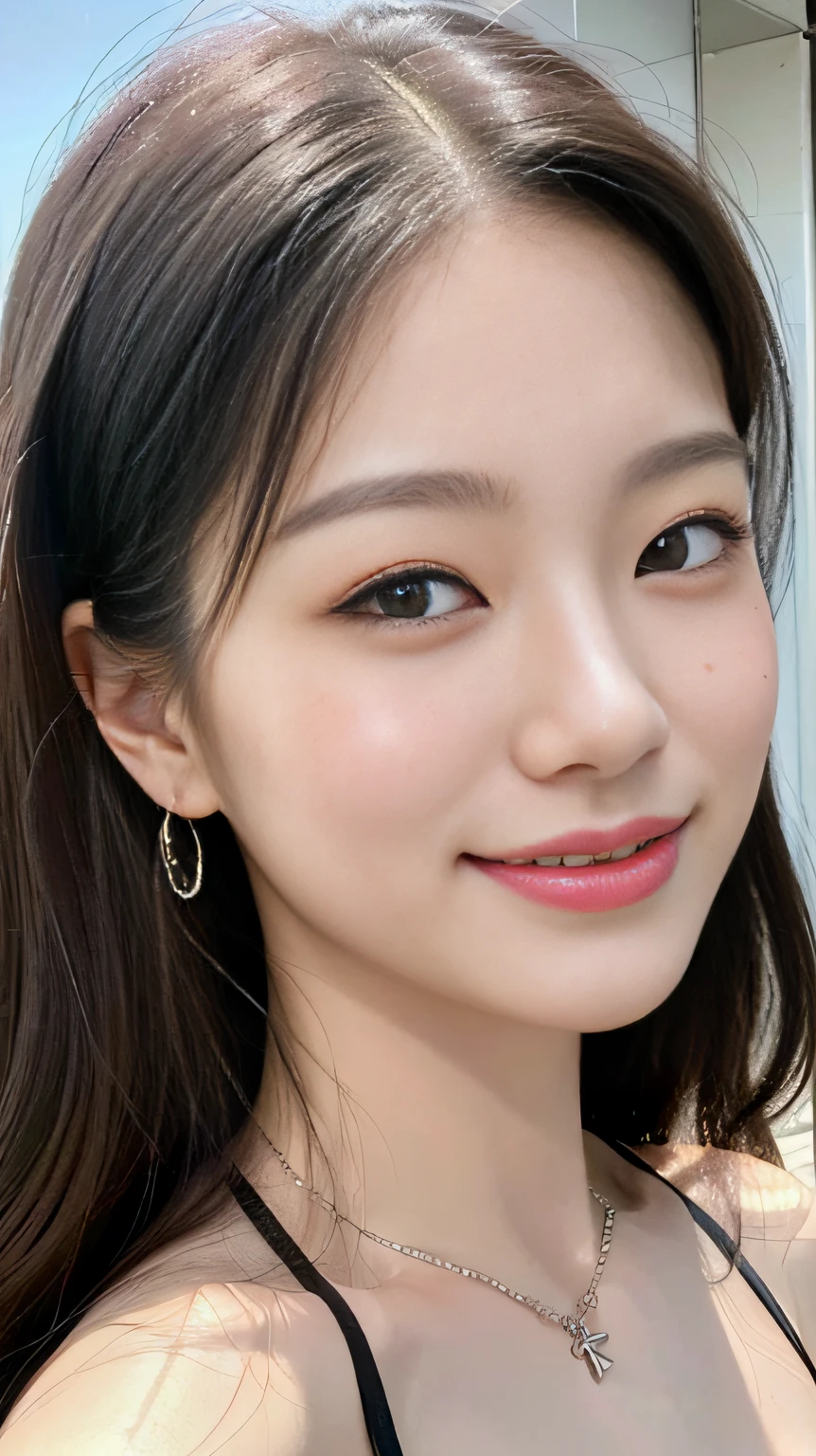 A shallow smile，HAIR LOIRO，Hairpins，crescent earrings，Aircraft hair，f/2.8，fuji film，rococo style，high-detail，Verism，Cinematic light，best quarity，8k，award-winning。