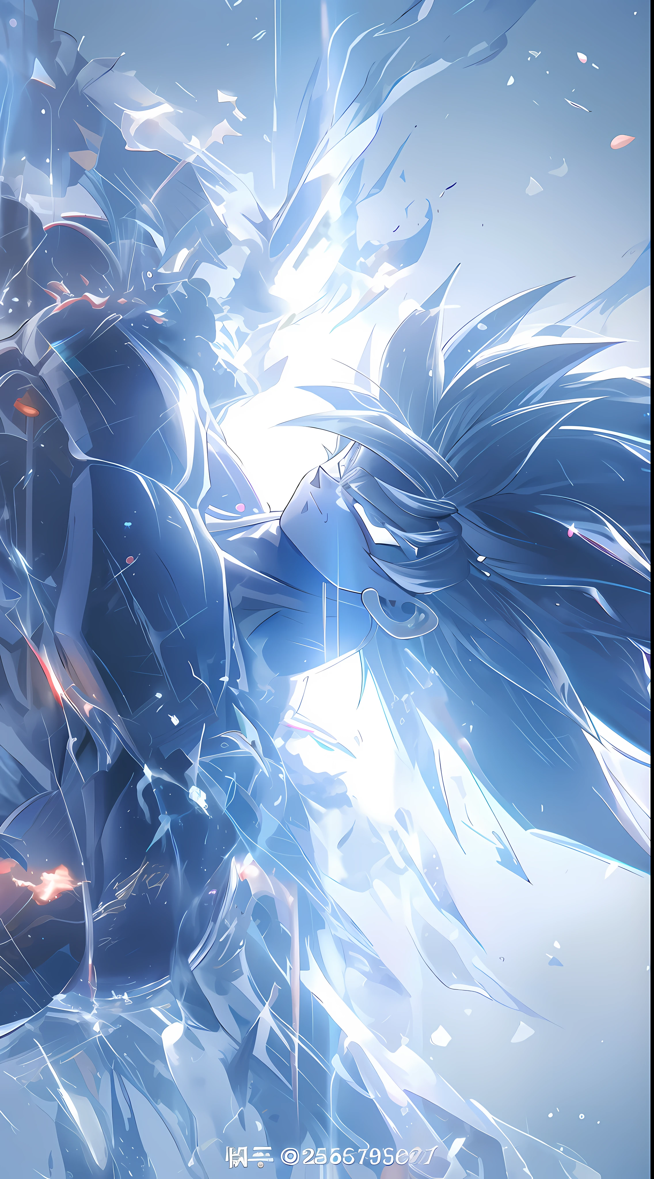 anime character with blue hair and white wings flying through the air, anime epic artwork, hd anime wallaper, ultra hd anime wallpaper, anime wallaper, anime wallpaper 4k, 4k anime wallpaper, anime wallpaper 4 k, hd anime wallpaper, anime art wallpaper 4k, anime art wallpaper 4 k, 4 k manga wallpaper, detailed anime artwork