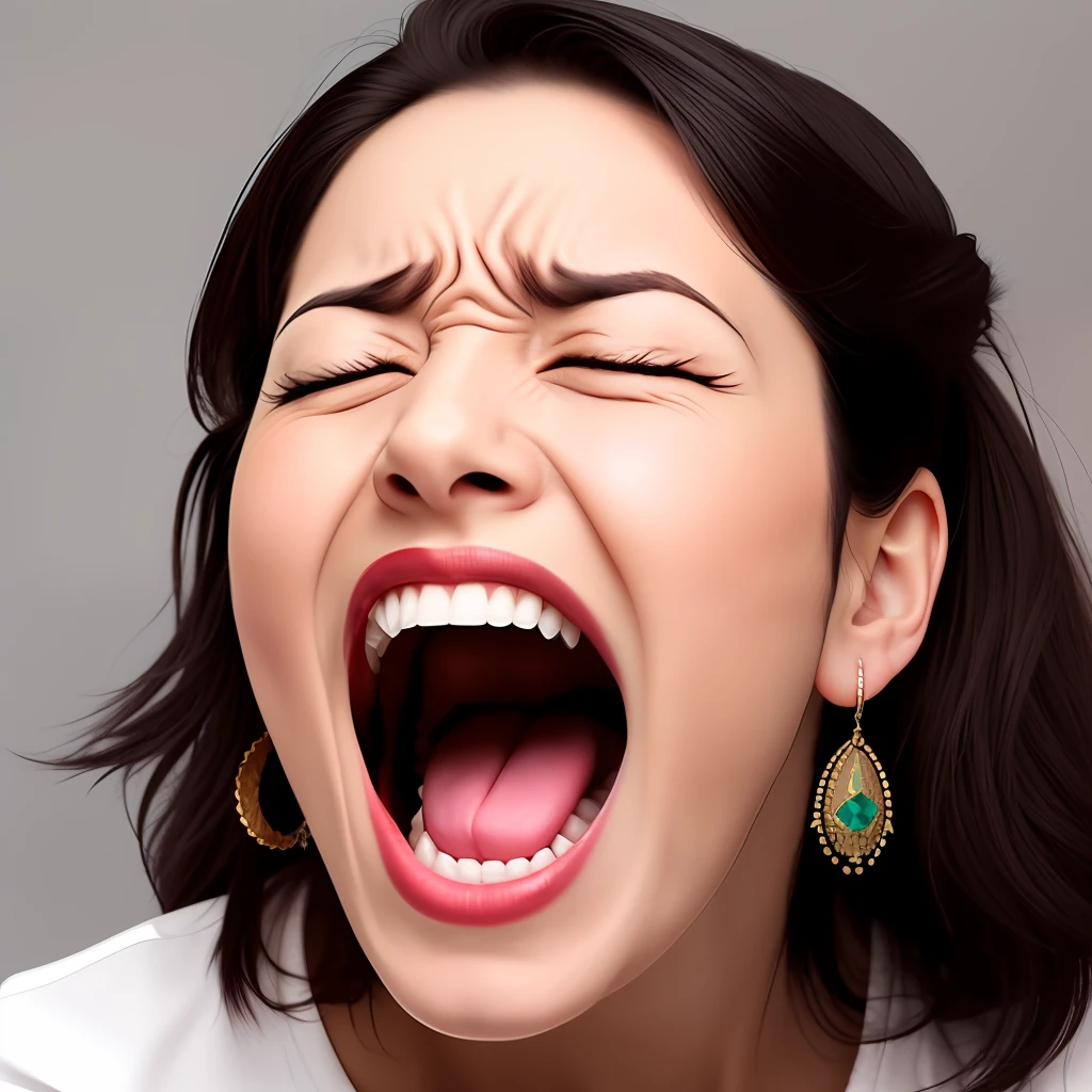 woman screaming with anger