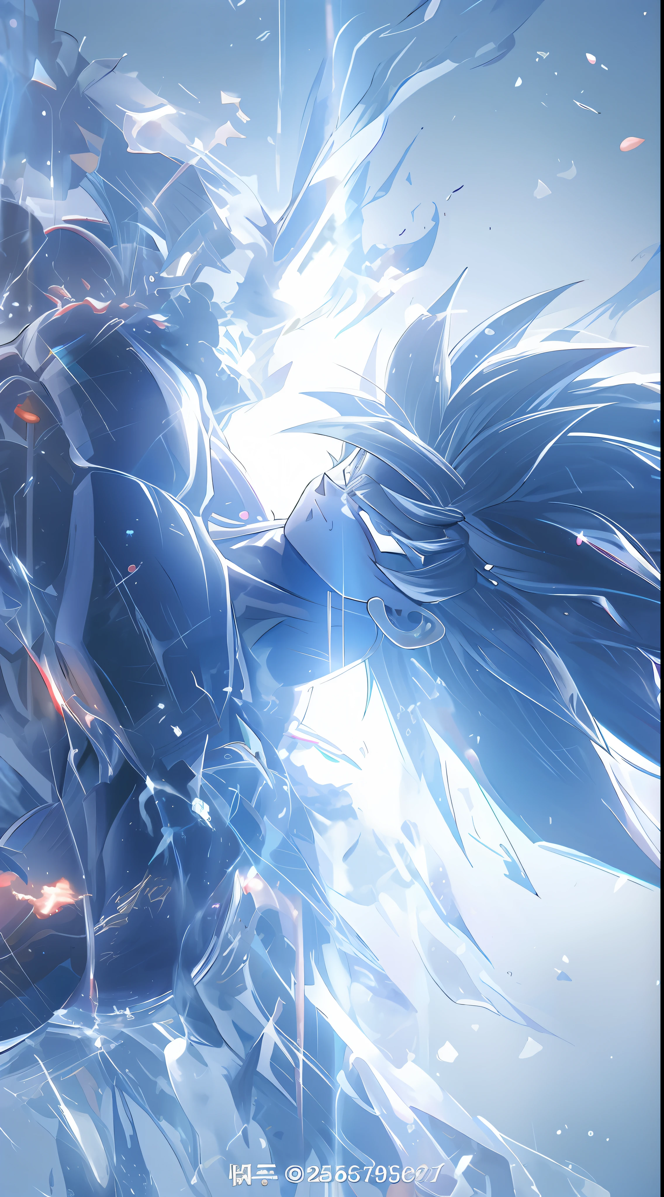 anime character with blue hair and white wings flying through the air, anime epic artwork, hd anime wallaper, ultra hd anime wallpaper, anime wallaper, anime wallpaper 4k, 4k anime wallpaper, anime wallpaper 4 k, hd anime wallpaper, anime art wallpaper 4k, anime art wallpaper 4 k, 4 k manga wallpaper, detailed anime artwork