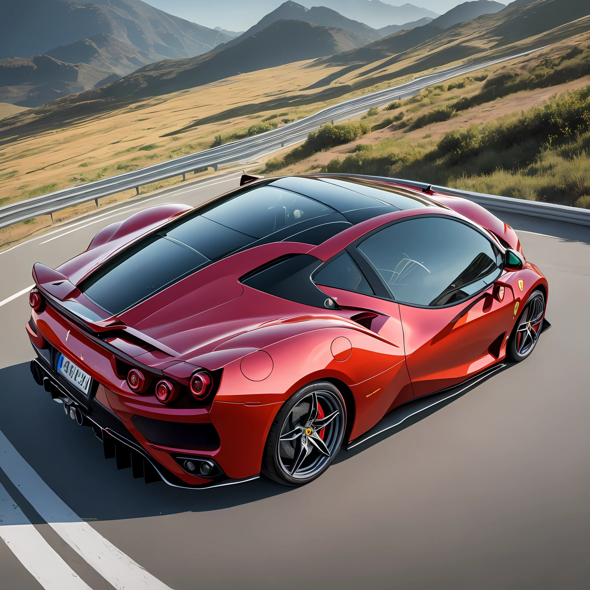 carro Ferrari de luxo para capa do perfil, 8k, uhd, severe low lighting, alta qualidade, foco nitido, fujifilm XT3 --auto --s2
