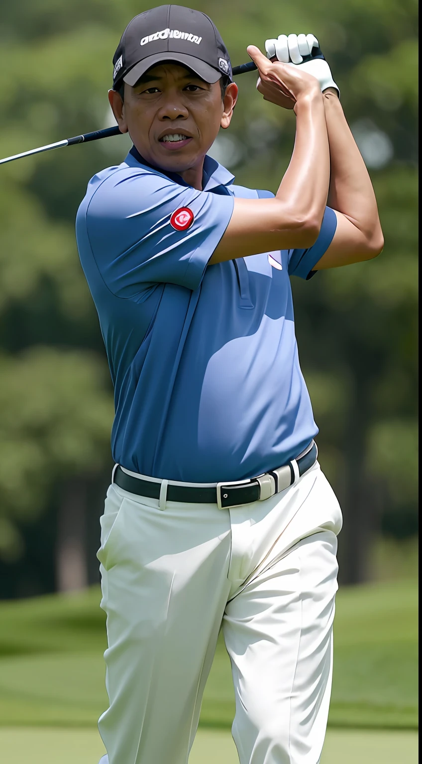 president jokowi dodo playing golf