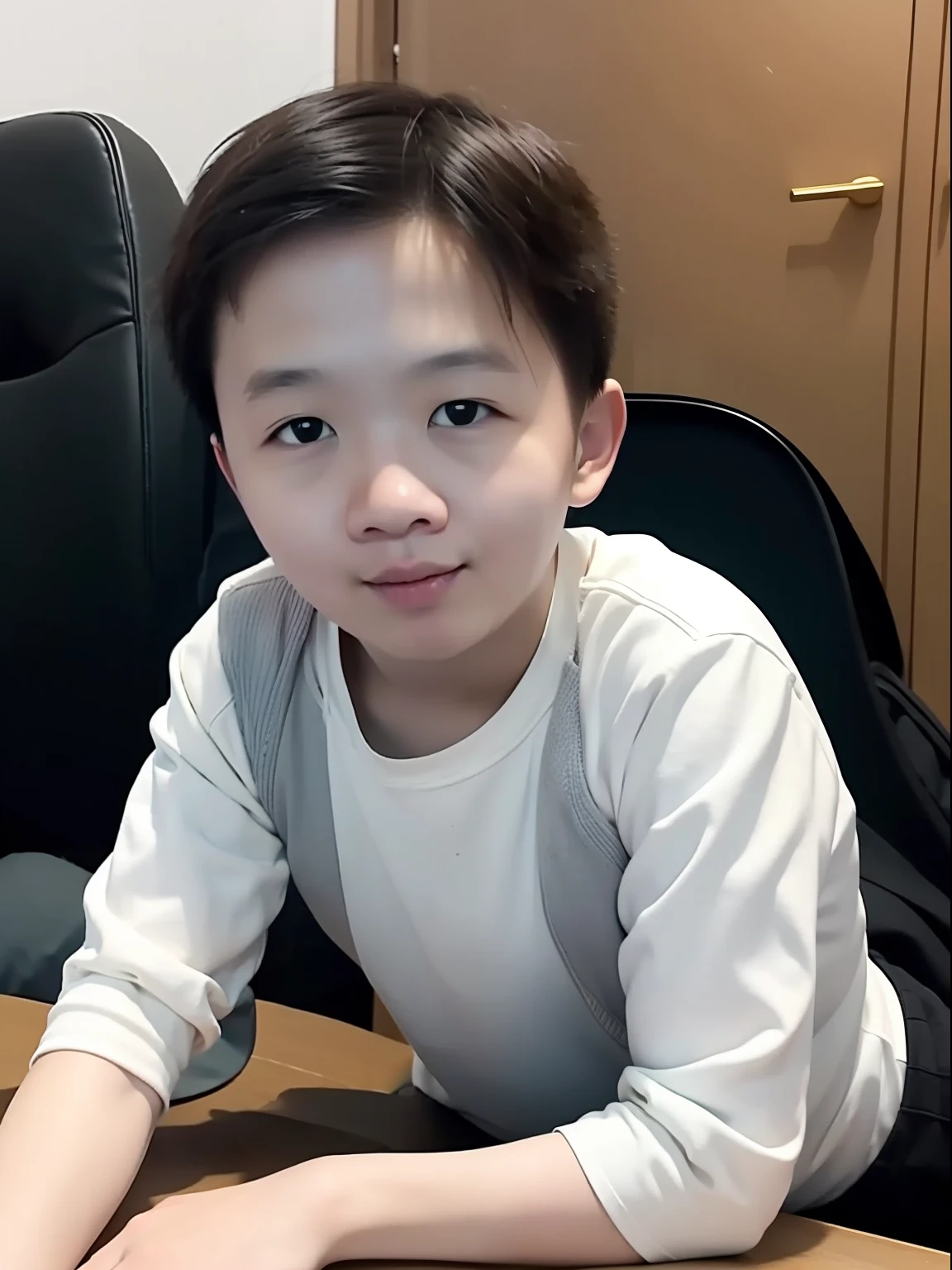 a young boy, ((lvdehua))