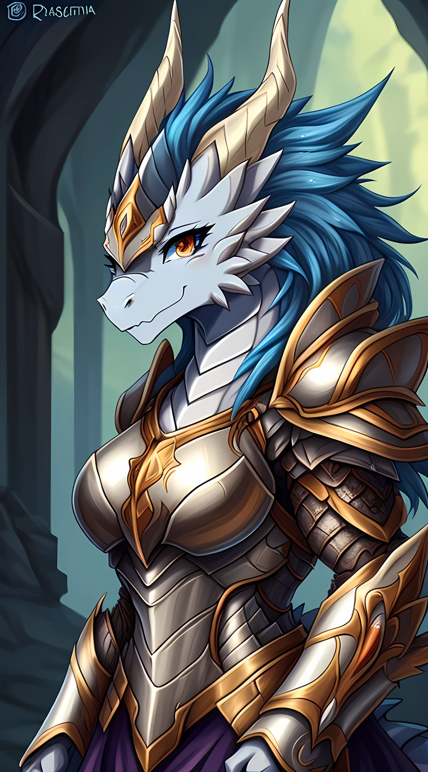 anime - imagem estilo de uma mulher cavaleiro, anthro dragon art, dragon inspired armor, dragon armor, dragon queen, fantasy inspired dragon armor, realista, draconic looking armor, epic fantasy art style, dragon scale armor, the dragon girl portrait, epic fantasy digital art style