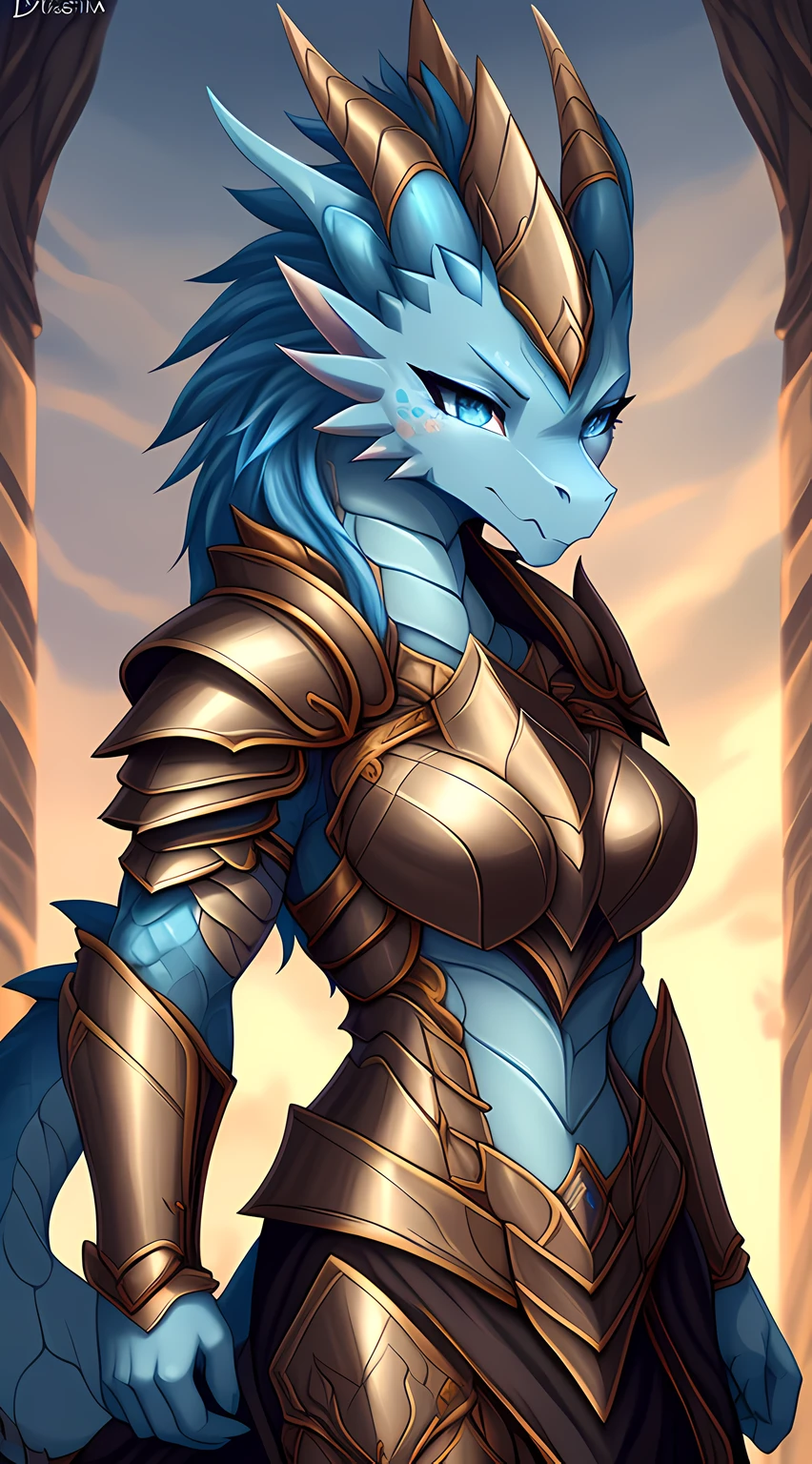 anime - imagem estilo de uma mulher cavaleiro, anthro dragon art, dragon inspired armor, dragon armor, dragon queen, fantasy inspired dragon armor, realista, draconic looking armor, epic fantasy art style, dragon scale armor, the dragon girl portrait, epic fantasy digital art style