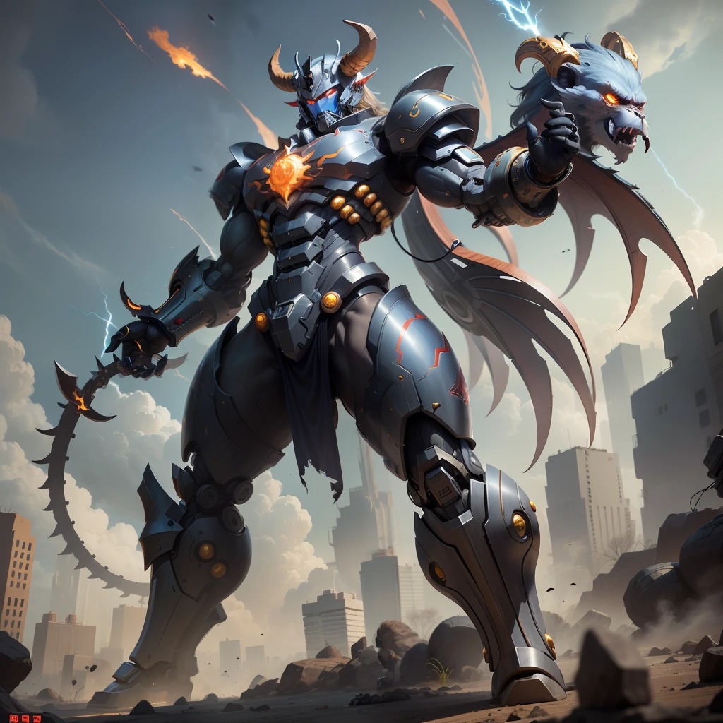 Design a mech for King Monkey,Can make him more powerful and domineering。The following is a possible design scenario:
Exterior design:
The overall color of the mecha is gold,Symbolizes the majesty and mystery of the Monkey King。
The head of the mech adopts the image of a monkey,The eyes are golden and radiate flames,Highlight its fiery eye。
The shoulder and arm sections are designed as powerful ape arms,Show the power and power of the Monkey King。
There can be a gemstone on the chest that emits a strong light,Symbolizes the wisdom of the Monkey King。
Special abilities:
flamethrower:Located in the palm and back of the mech,Can spray hot flames,Attack enemies or melt obstacles。
Golden hoop rod laser:The back of the mech hides a huge golden hoop rod,It can emit a powerful laser beam,Smash the enemy's defenses。
Morphological transformation:Mechs can transform into monkey form,Retains the Monkey King's seventy-two transformation abilities,Stealth and camouflage are possible。
Mecha features:
Protective clothing:The surface of the mech is covered with a layer of sturdy defensive clothing,Able to withstand powerful attacks。
High mobility:The mech is equipped with a powerful hydraulic motion system,Can move quickly and dodge enemy attacks。
Energy supply:Mecha has a powerful energy core built in,A continuous supply of energy can be provided,Keep the Monkey King strong in battle。