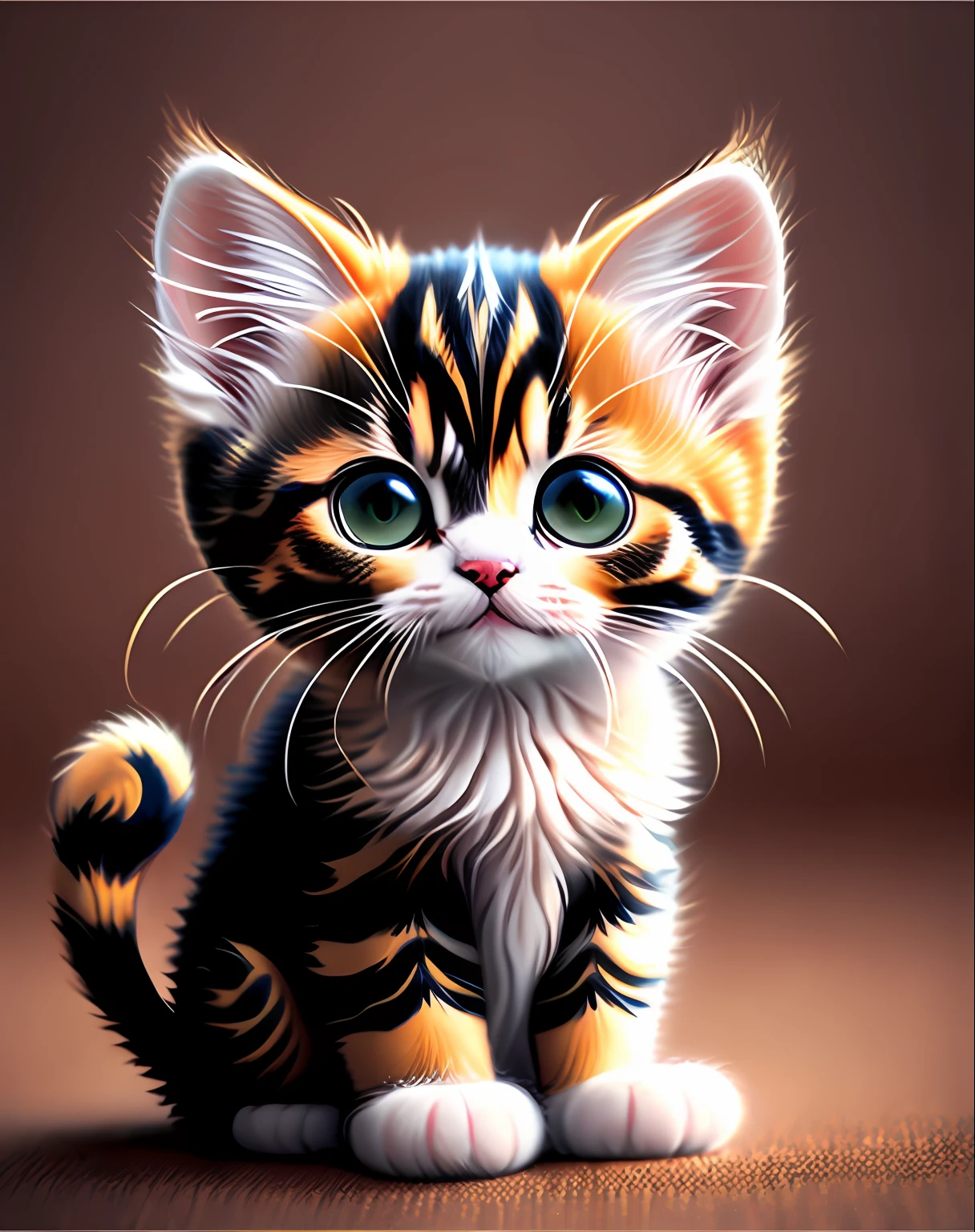 Little cute furry cute kitten super precious details，Intricate detail，volume lighting，Photo realistic，