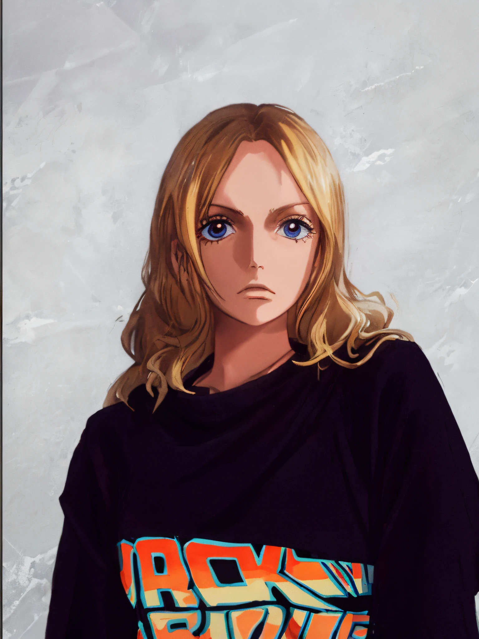 HD, (Best Detail), (Best Quality), Meticulous Facial Features, Blonde Woman Long Hair, Two-Dimensional, Cartoon, One Piece