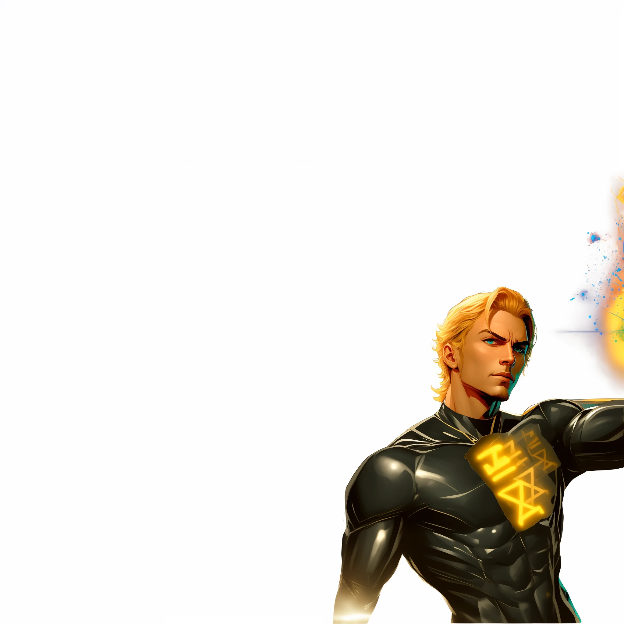 there is a man with a yellow light on his arm, adam warlock, Genos, next gen, gordon flash, sem texto, tocha humana, arte de fundo, homem loiro, fundo limpo, amazing wallpaper, epic graphic novel wallpaper, Asgardiano, Johan Liebert, homelander dos meninos, papel de parede hd, papel de parede de alta qualidade, cara loiro