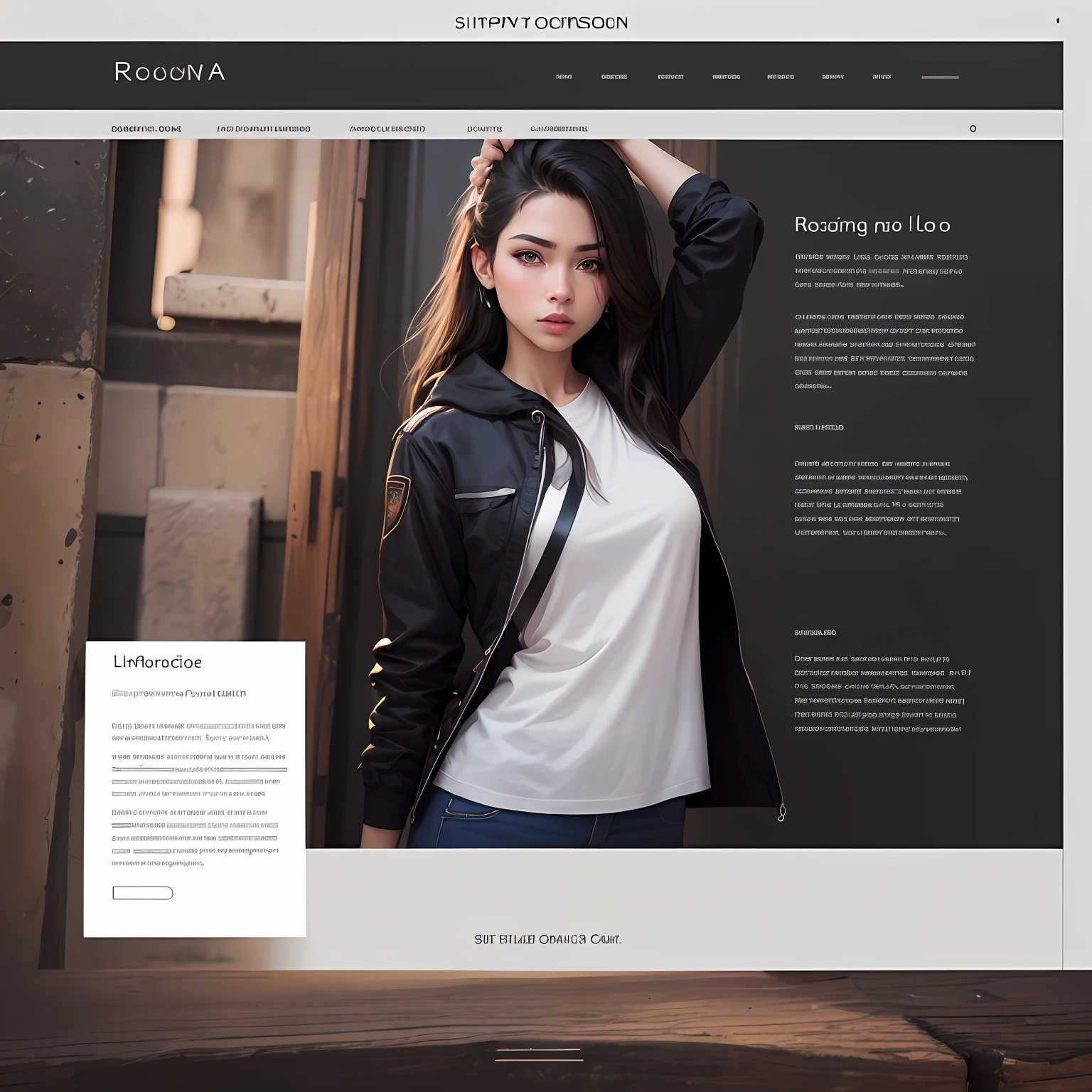 "Very accessible webpage layout, visual elegante e simples para loja de roupas ." --auto