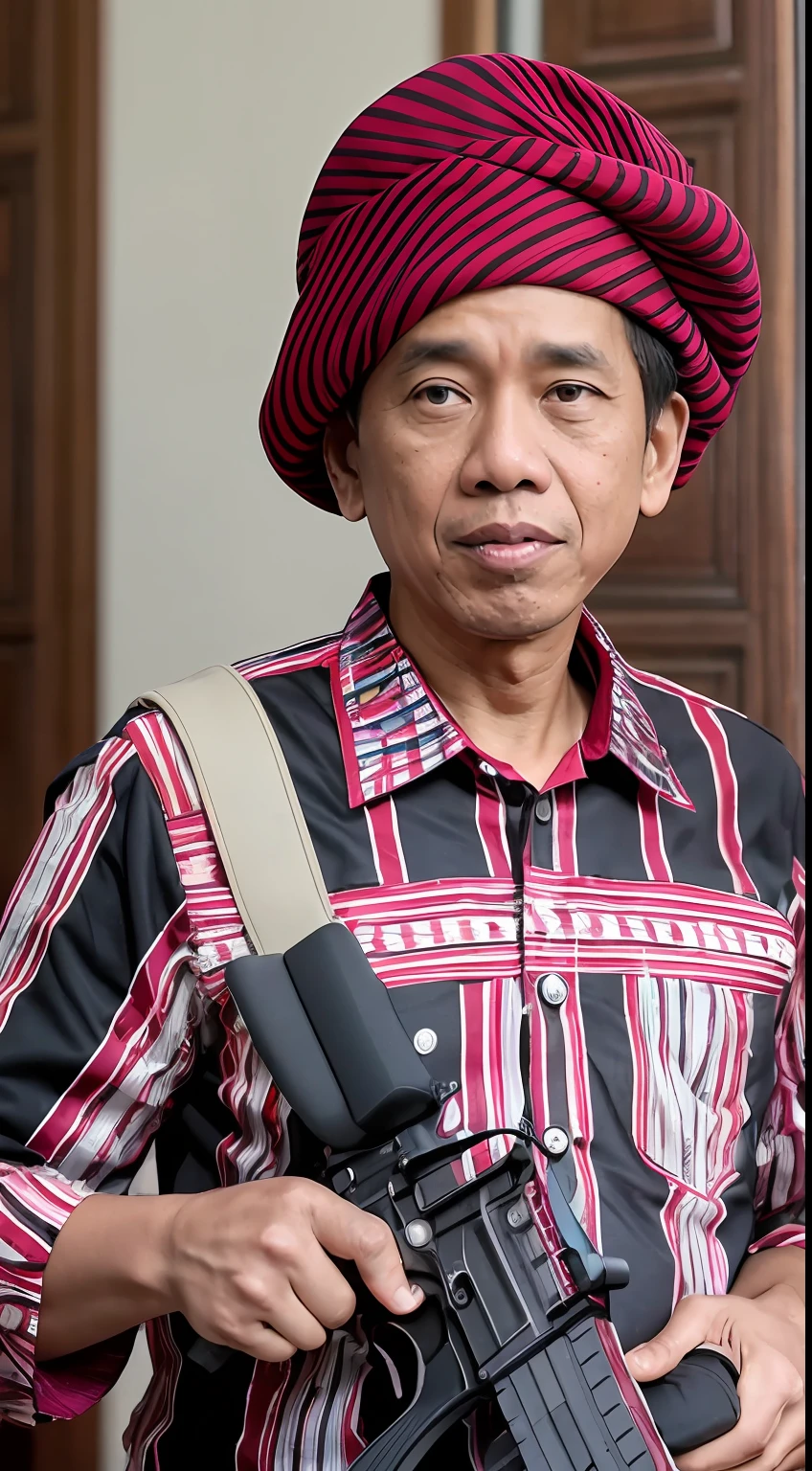 president jokowi use m416 weapon