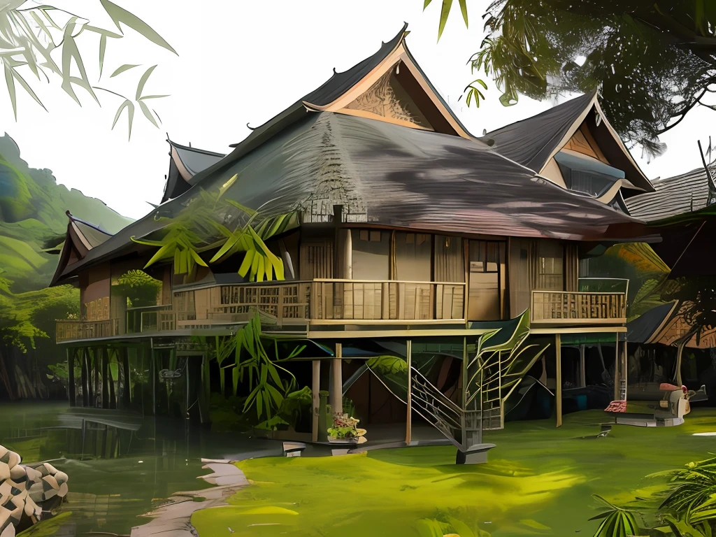 of bamboo,Coconut Tree
