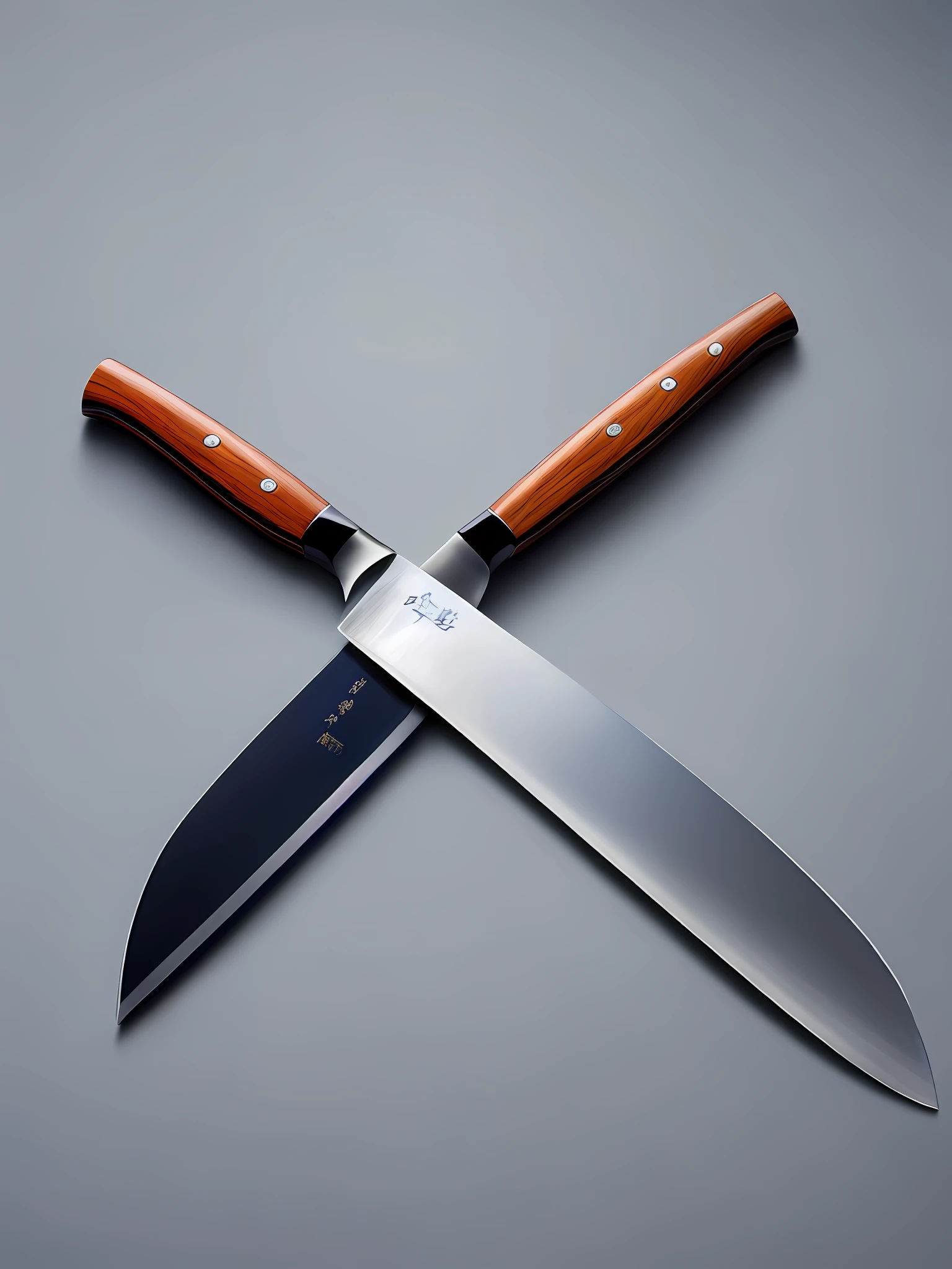 The logo formed by two crossed Chinese wide-bladed kitchen knives,the wild,Domineering,great resolution,High-end materials