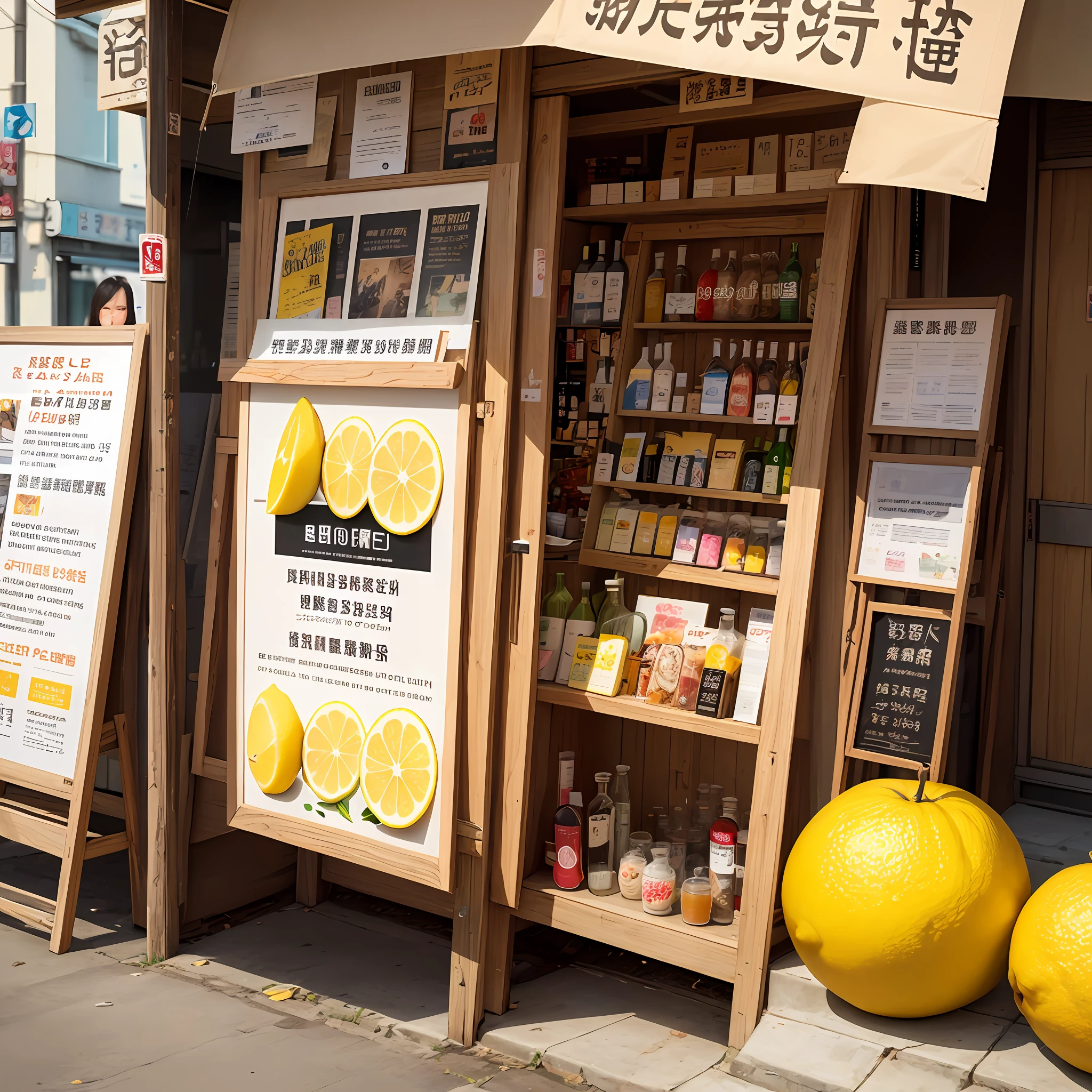 Drink shop poster, 9.9 yuan event, realistic, the cover is lemon tea blind box --auto