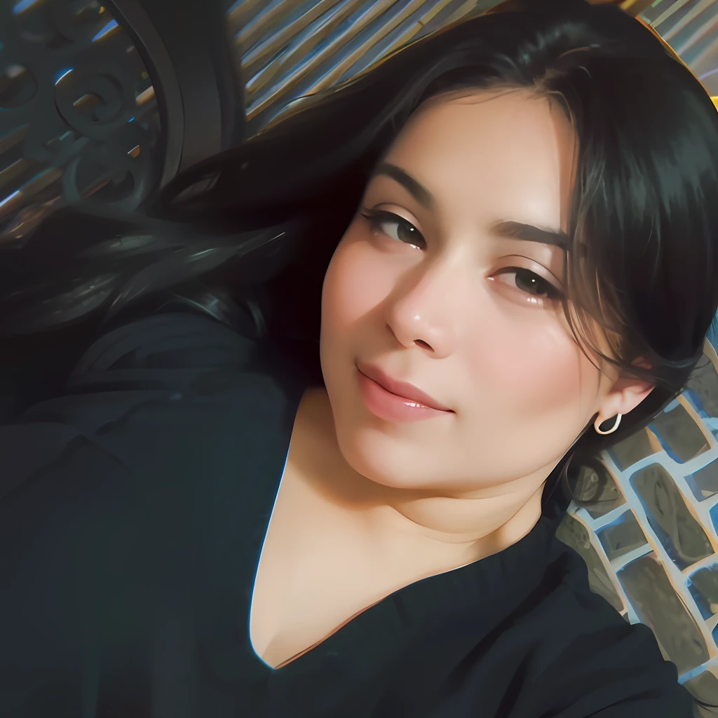 there is a woman that is laying down on a bench, foto de uma mulher, Lorena Avarez, female with long black hair, Alanis Guillen, imagem de perfil, mulher com cabelo preto, foto de perfil, Alina Ivanchenko, inspired by Gina Pellón, taken in the late 2000s, mulher nova com cabelo escuro longo --auto