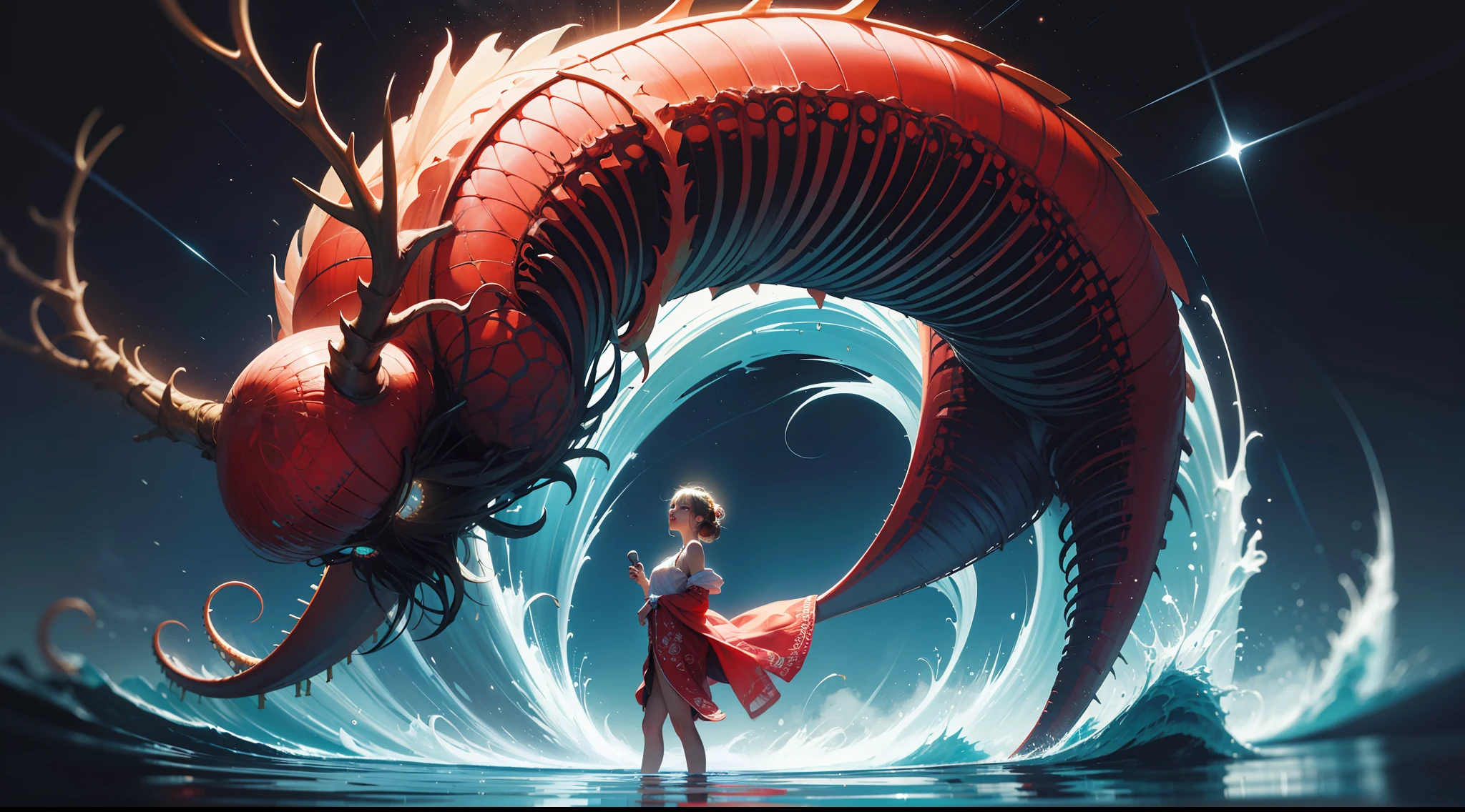 COLORFUL,Master composition,Focus on key people, photorealistc,master masterpiece, prizewinning-winning, best quarity, master masterpiece, Hyper detailed, 8K, 极其详细的 CG Unity 8k 壁纸, sophisticated, highly detaild, lifelike,"Psychedelic painting of a staghorn octopus standing in front of a colorful swirl,Fractal tentacles,Large antlers ,Detailed scales,Smooth and shiny colored skin",Background of many filled gemstones,Wheels within wheels,Very Detail,light and shadow,wavy,Many-layered,foreground、far view、fractal thunder dan mumford,Dammford and Alex grey style,Psychedelic surrealist art,Surrealist psychedelic design,dream art style,Illusion psychedelic art,Infinite psychedelic waves,inspired by Cyril Rolando (Cyril Rolando),Authentic ripple structure,psychedelic art style,psychedelic art,psychedelic illustration,zentangle,Mandala,colourised,(lifelike:1.4),