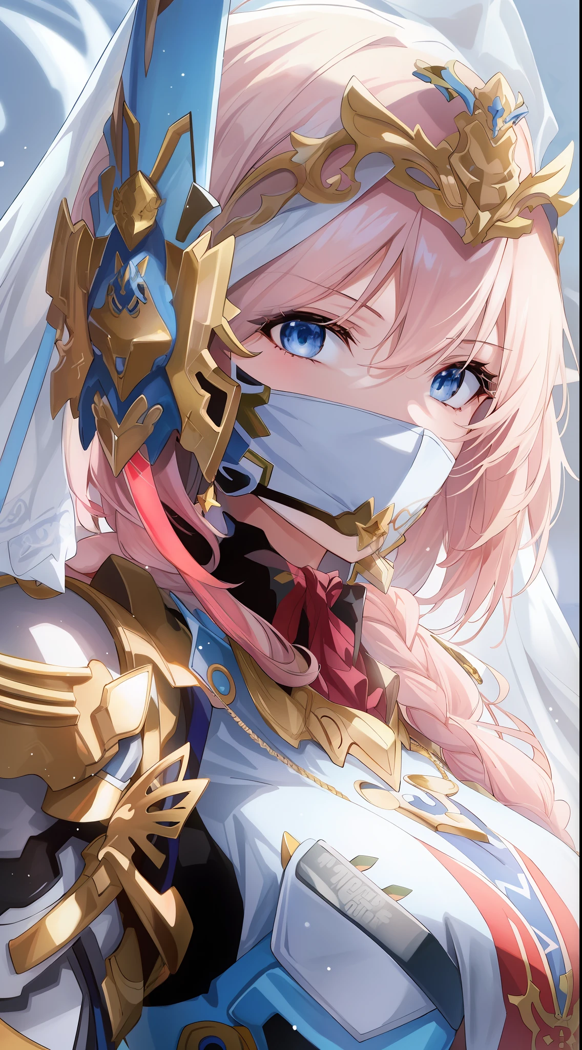 a close up of a woman with a sword and a veil, best anime 4k konachan wallpaper, anime style 4 k, 4k anime wallpaper, anime wallpaper 4 k, anime wallpaper 4k, detailed digital anime art, anime art wallpaper 4k, anime robotic mixed with organic, anime art wallpaper 4 k, anime mecha aesthetic, ultra hd anime wallpaper
