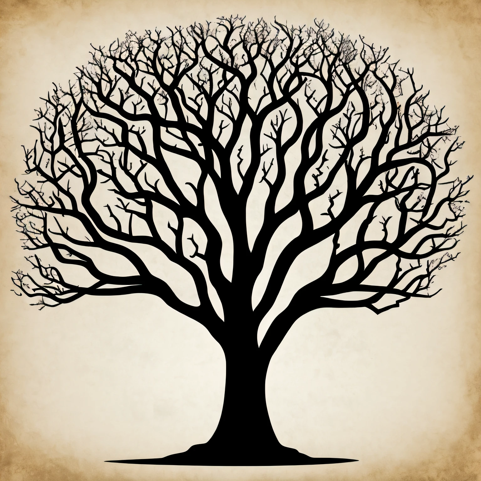 Vascular black branches，Silhouette aesthetic detail vector，Spread out，Hand drawn vector，Drawing sketches，Black twigs vintage