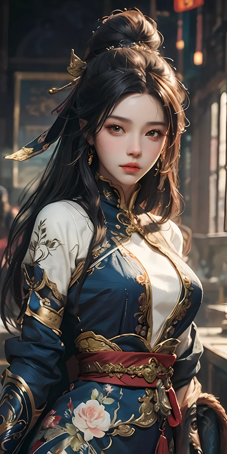 Close-up of a lovely woman，Minority costumes，complicated decoration，Beautiful figure painting，Guwiz，artwork in the style of guweiz，Yang J，Epic and beautiful character art，Stunning character art，FAN Qi，Wu Zhun Shifan，Guweiz on pixiv Artstation