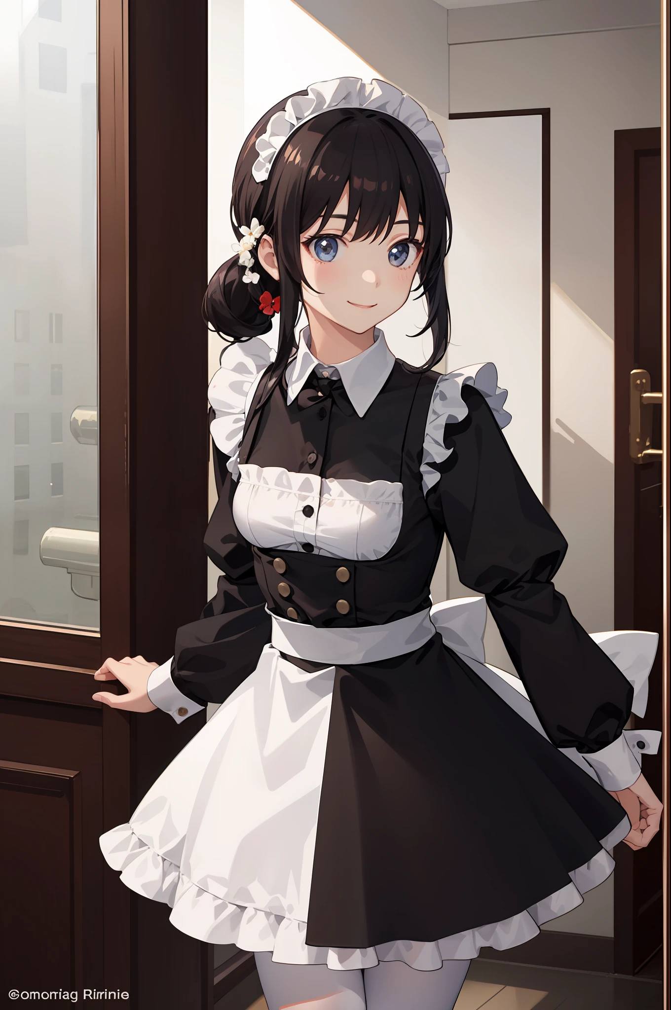 1女の子、Sorrisos、Camisa、skirt by the、（small  breasts）Chilarism、The dress、apron、maid、Hair Ornaments、