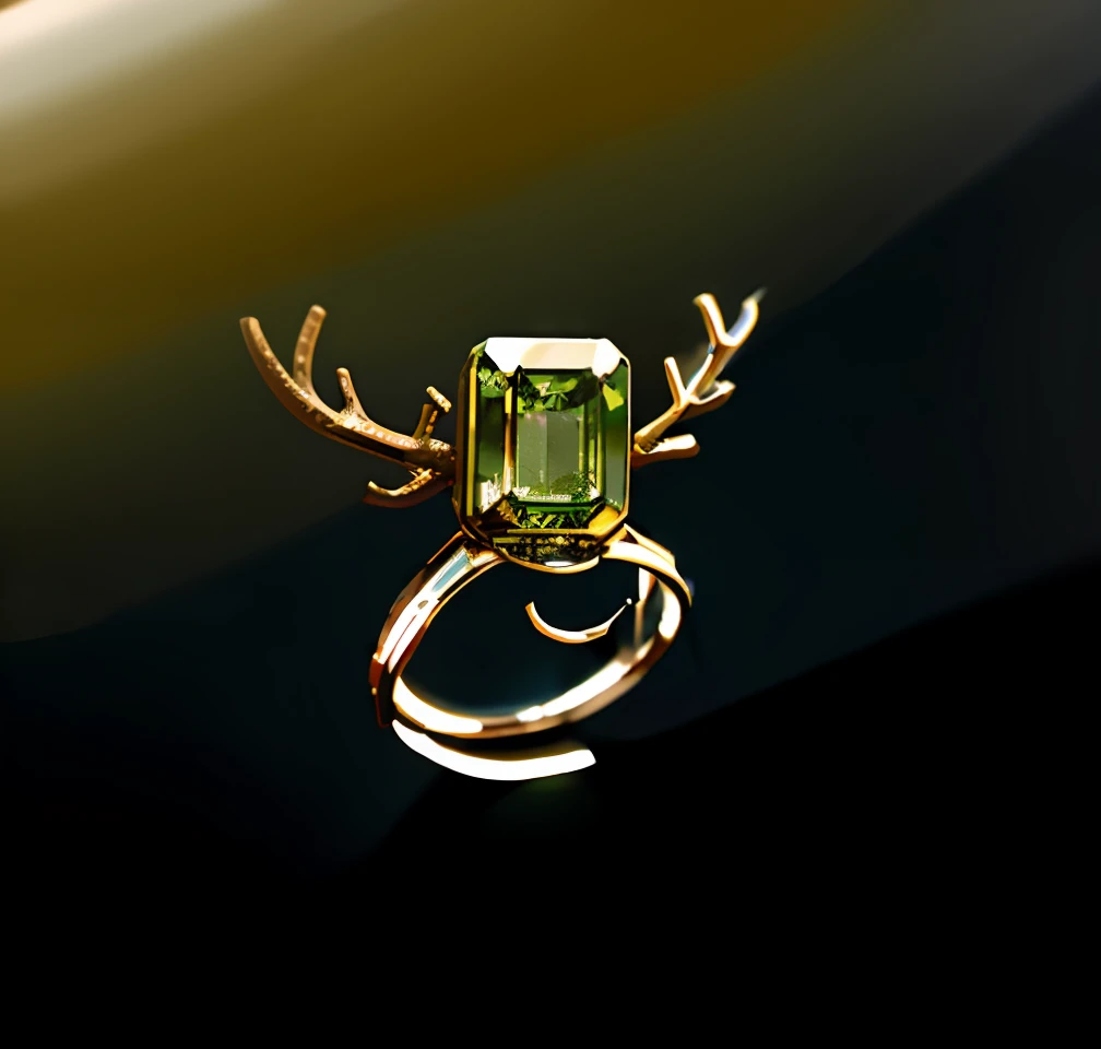 Symmetrical antlers,Real rings,3D质感。
