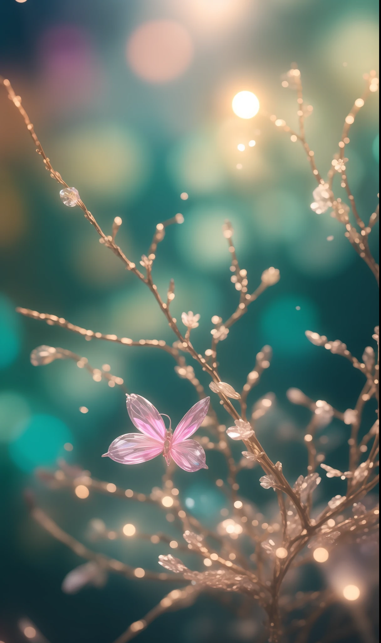 Crystal fantasy, Succulents,toe-up, countless crystal feathers flutter in the air,
fantasy, galaxy, transparent, shallow depth of field, jade bokeh, sparkling, sparkling, stunning, colourful,
Magical Photography, Dramatic Lighting, photo realism, Ultra Detail, 4K, DOF, High Resolution