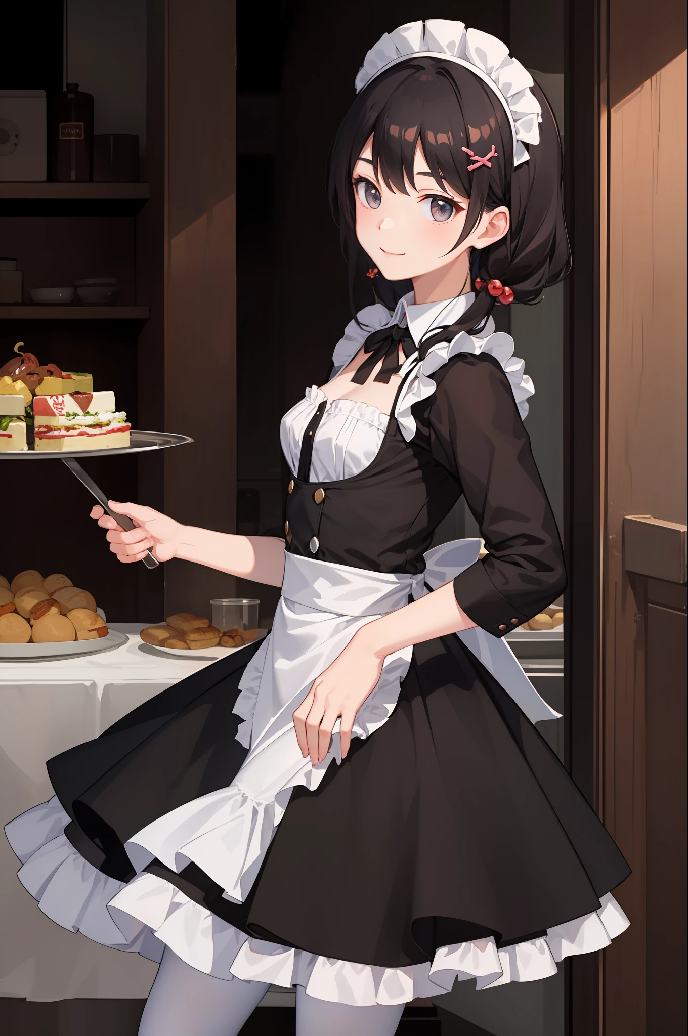 1女の子、Sorrisos、Camisa、skirt by the、(small breasts)Chilarism、The dress、apron,,、maid,,、Hair Ornaments、