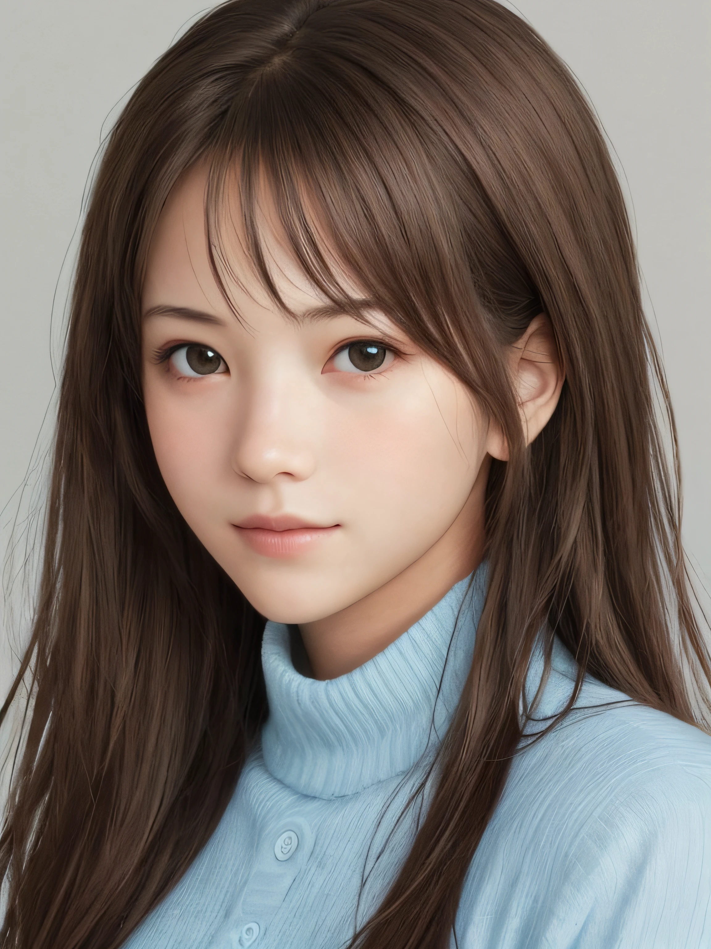 cute girl photo realistic