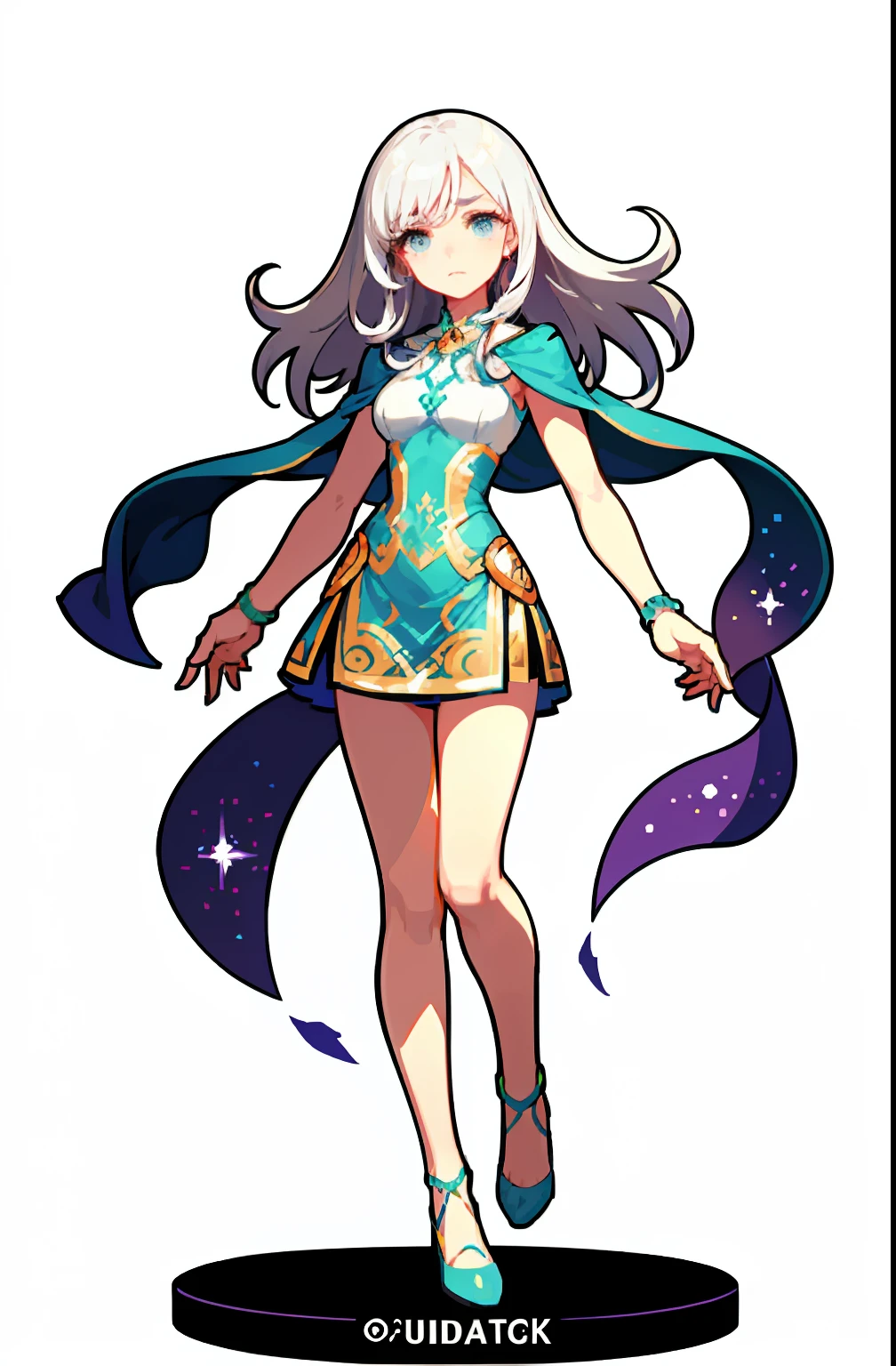 Official art, full-body close-up, extreme picture quality, fine details, a beautiful and white girl, wearing a short white skirt, long white hair shawl, flowing hair, elegant manners, with a faint sad expression, floating in the air, her figure is too good to be eye-catching