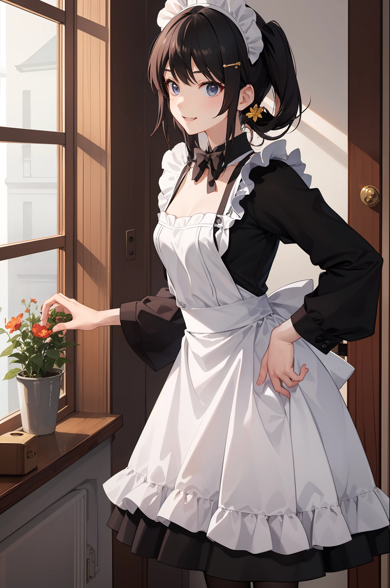 1女の子、Sorrisos、Camisa、skirt by the、（small  breasts）Chilarism、The dress、apron,,,、maid,,,、Hair Ornaments、