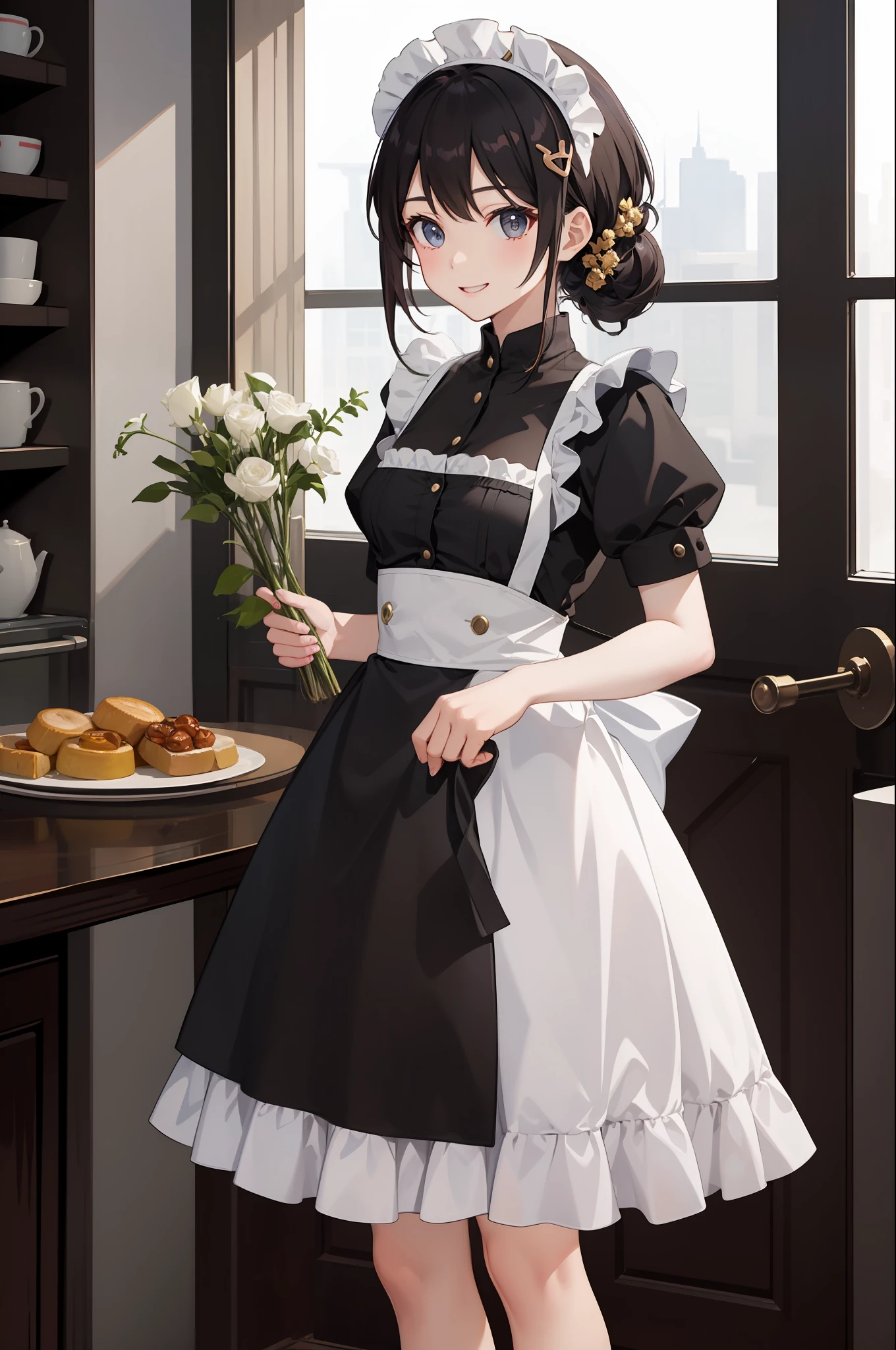 1女の子、Sorrisos、Camisa、skirt by the、(small breasts)Chilarism、The dress、apron,,,、maid,,,、Hair Ornaments、