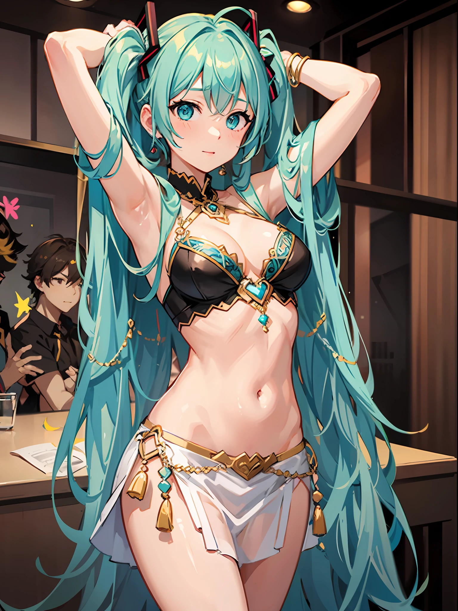 hatsuneMiku、belly dancing、Dancer costume