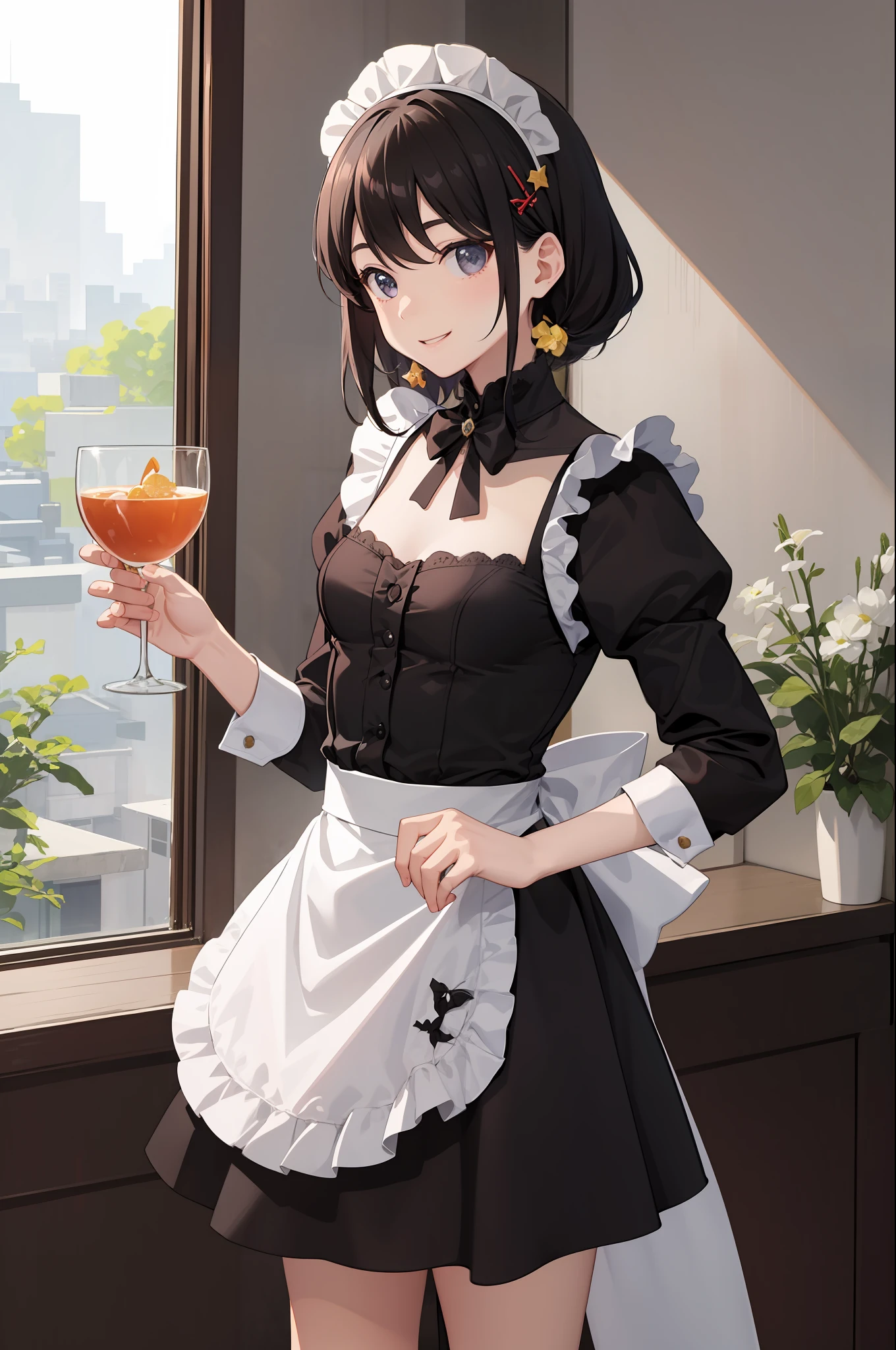 1女の子、Sorrisos、Camisa、skirt by the、(small breasts)Chilarism、The dress、apron,,,,,、maid,,,,,、Hair Ornaments、