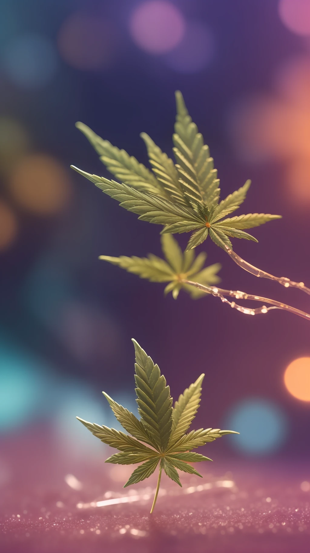 Crystal fantasy, Cannabis, Marijuana, colored, haze, toe-up, neon garland, , countless crystal feathers flutter in the air,
fantasy, galaxy, transparent, shallow depth of field, jade bokeh, sparkling, sparkling, stunning, colourful,
Magical Photography, Dramatic Lighting, photo realism, Ultra Detail, 4K, DOF, High Resolution