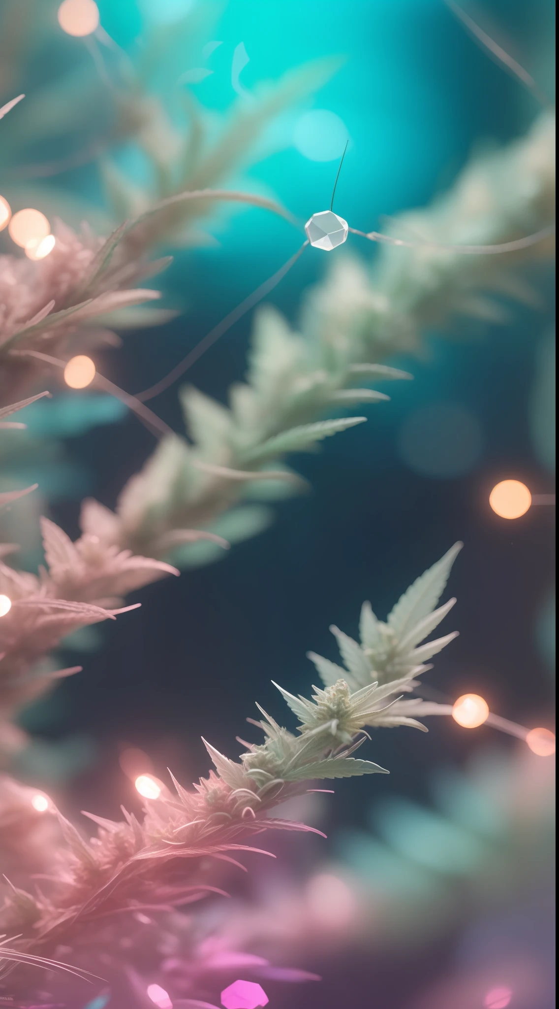 Crystal fantasy, Cannabis, Marijuana, colored, haze, toe-up, neon garland, , countless crystal feathers flutter in the air,
fantasy, galaxy, transparent, shallow depth of field, jade bokeh, sparkling, sparkling, stunning, colourful,
Magical Photography, Dramatic Lighting, photo realism, Ultra Detail, 4K, DOF, High Resolution