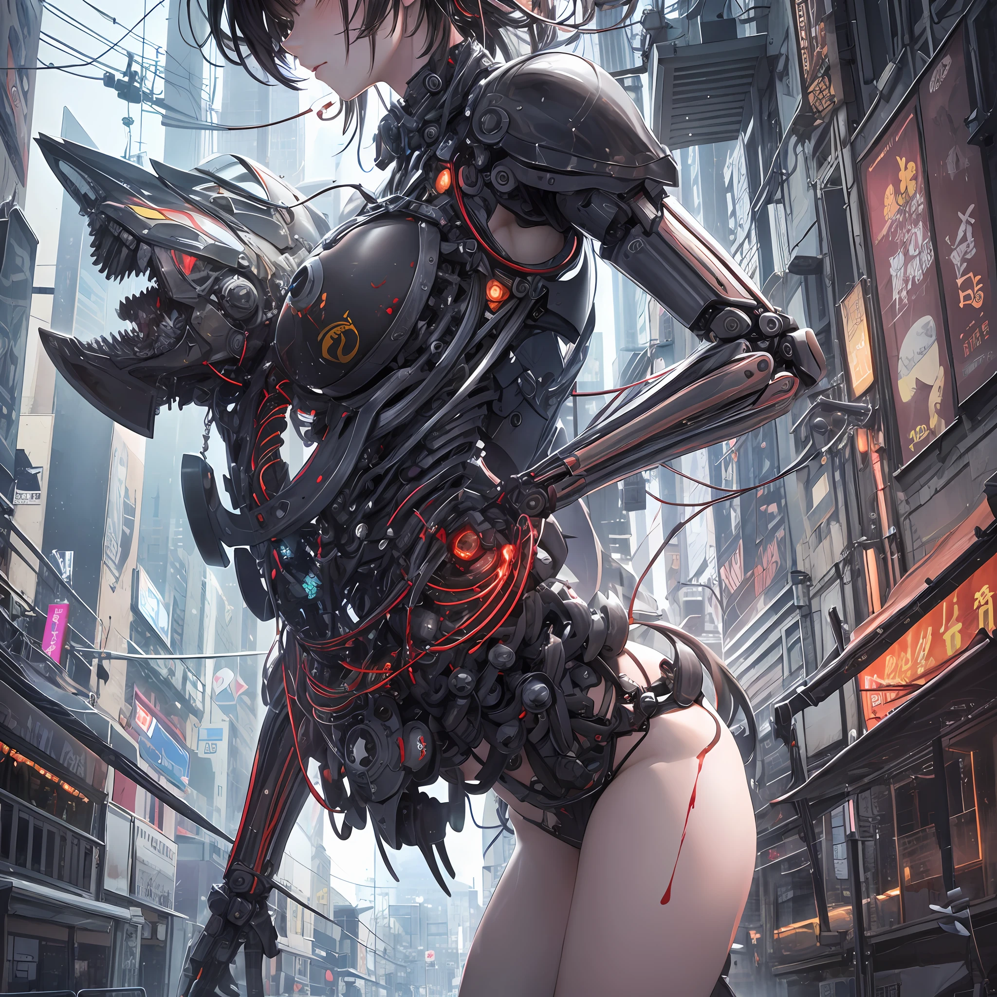 (Masterpiece、,topquality,beste Quality,official arts,Beautiful and indulgent:1.2),(1个女孩:1.3),Very Detail,COLORFUL,Supreme detail((is super detailed)),(highly detailed CG illustrations),(Very refined and beautiful)),(Huge robot background)(Stand in front of the machine)(from front),(total body),cinematic light,(((1个机器人女孩)),(angelic),(aura),(solo),fully naked,Half Naked,topless,Lower body naked,petting,Knead the milk,(Open legs),(Mechanical joints:1.2),((Mechanical Limbs)),(The blood vessels are connected to the tube),(Mechanical vertebrae attach to the back), ((mechanical cervical spine attached to the neck)), Poker face, (Wires and cables are attached to the neck: 1.2), (Wires and cables are attached to the neck: 1.2), (character focus), (The lower body is integrated with the mechanism), (cum in tits), (M-legsupsexms),(Lie down),(BDSM)(improvement),(big tits),(tit shake)(a lot of tentacle insertion)(Shock),(Blood,,,-colored armor),(armor,,,,,,,,),(jewel),(Sexual Equipment Man),(乳溝),(Large Tits) (Laser light),(bukkake),(乳頭),(cum in face),(facia),(cum in tits),Science fiction novels, street background, (cumslut,,,,,,,,,,,,: 1.5) --auto --s2