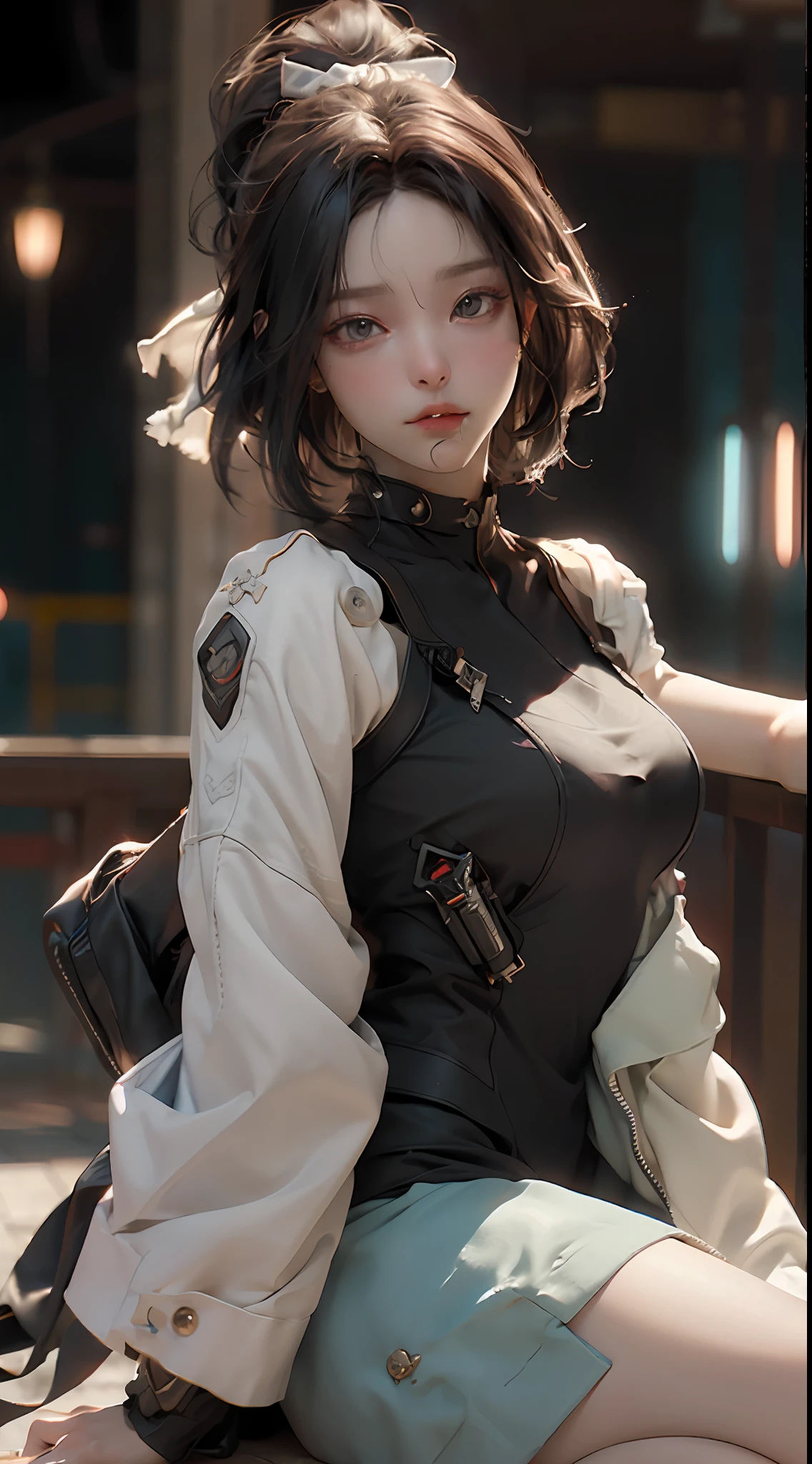 The Highest Quality)), ((masuterpiece、)), (detailing:1.4), 3D, an image of a beautiful cyberpunk female,DTM(High Dynamic Range),raytraced,NVIDIA RTX,Ultra resolution,Unreal 5,subsurface scattering,pbr texturing,Postprocess,Anisotropy Filtering,depth offield,Maximum clarity and sharpness,a Multi-layer Texture,Albedo and Specular Maps,surface shading,accurate simulation of light-Material Interactions,perfect ratios,Octane Rendering,Two-tone Lighting,Wide aperture,low ISO、white balance、Rule of Thirds、8K RAW、Japan persons、valley、Slit