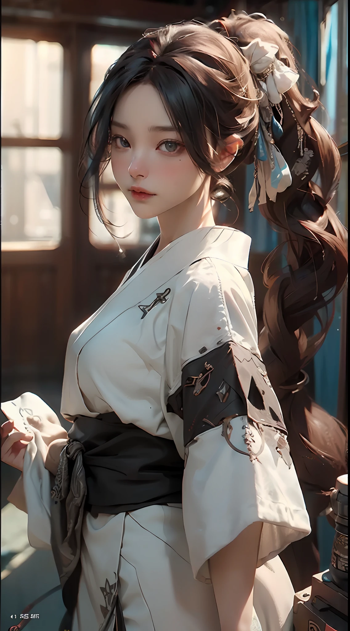 The Highest Quality)), ((masuterpiece、)), (detailing:1.4), 3D, an image of a beautiful cyberpunk female,DTM(High Dynamic Range),raytraced,NVIDIA RTX,Ultra resolution,Unreal 5,subsurface scattering,pbr texturing,Postprocess,Anisotropy Filtering,depth offield,Maximum clarity and sharpness,a Multi-layer Texture,Albedo and Specular Maps,surface shading,accurate simulation of light-Material Interactions,perfect ratios,Octane Rendering,Two-tone Lighting,Wide aperture,low ISO、white balance、Rule of Thirds、8K RAW、Japan persons、valley、Slit