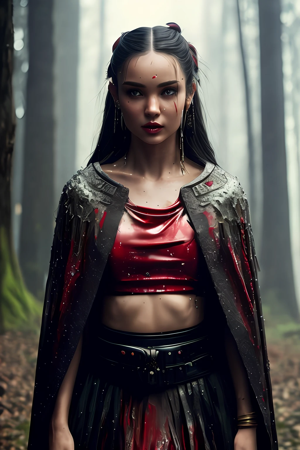 |,Cosmic Horror Atmosphere|,
4k, high-res, masterpiece, best quality, 1woman, In Forest, Similar To Miranda Kerr, Wearing white full armor)|,
(Tall, Slender &,with pale skin ,Dark Brown Hair That Cascades To Her Shoulders ,Ultra-Detailed Hazel Eyes, Hourglass Figure )|,