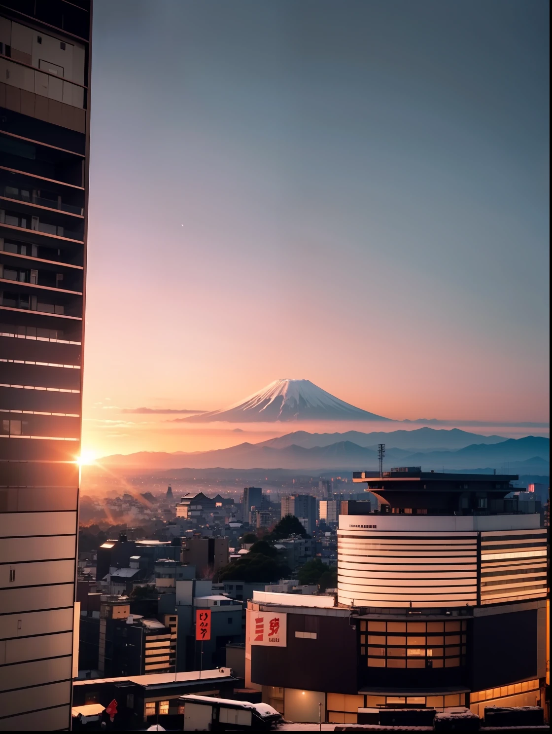 I want to make the faint view of Mt. Fuji in the background clear. --auto