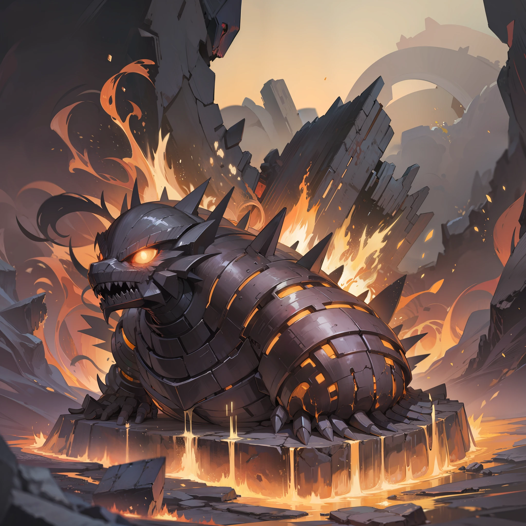 Montruous lava golem