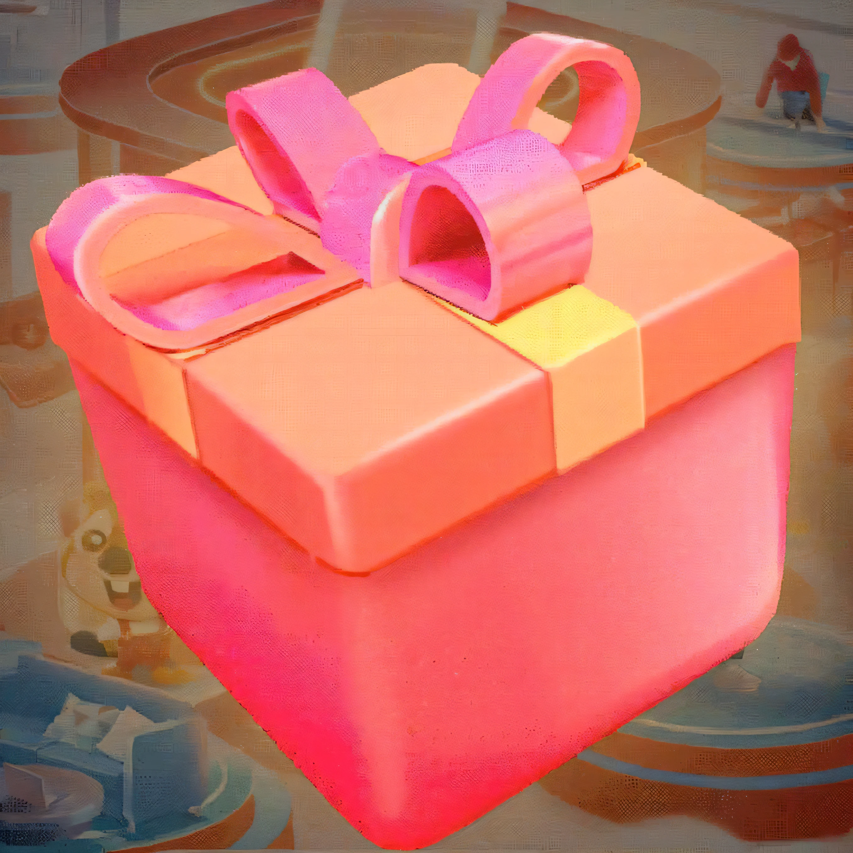 Colorful gift box,There are pink ribbons and bows on the table, loot box, presents, fanbox, presents, toy package, birthday wrapped presents, 3 d icon for mobile game, item art, video game item, giving gifts to people, shifty, Sakimichan, unknown, tf2, tf 2, 🐋 as 🐘 as 🤖 as 👽 as 🐳