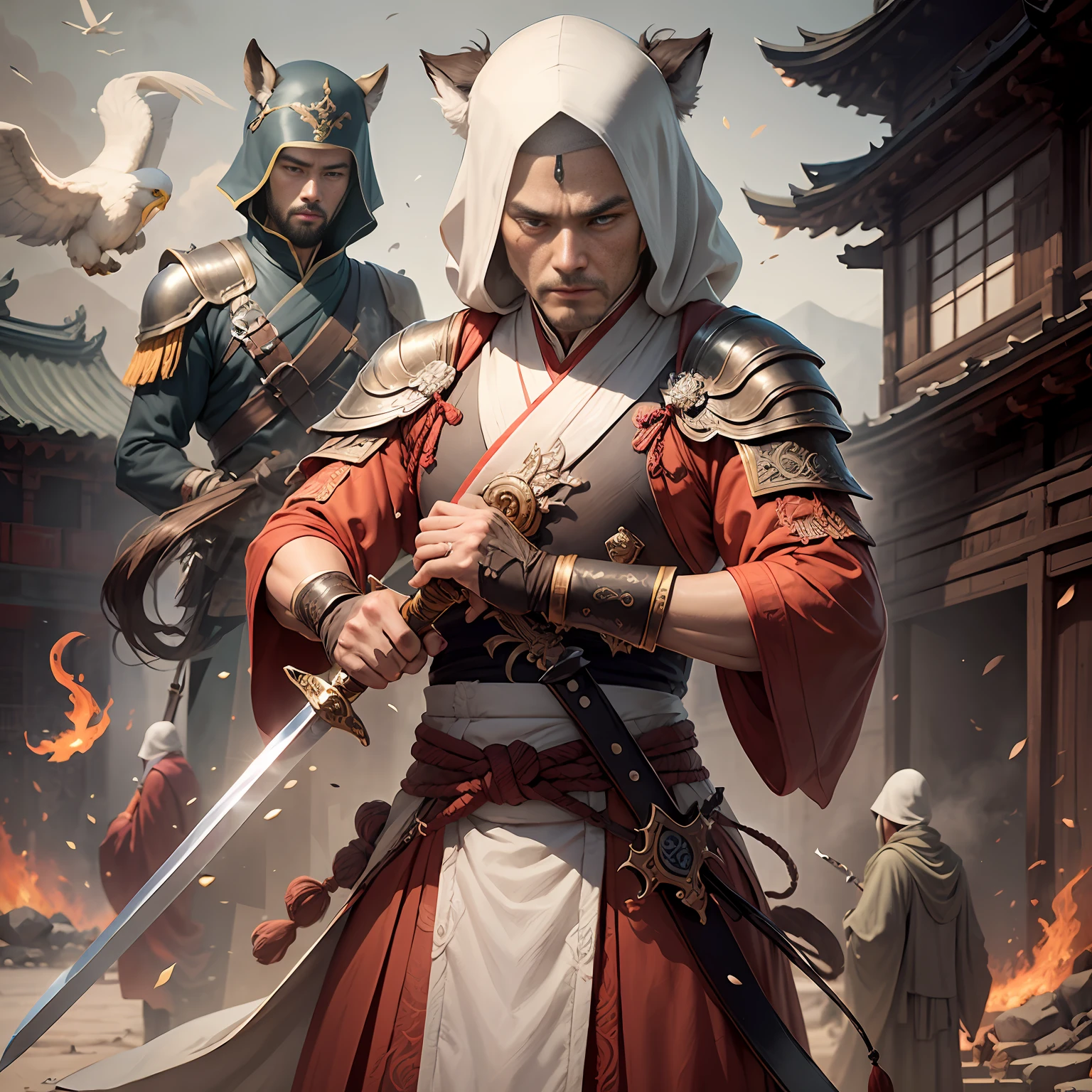 The disciples of the Eight Gates Sect were like wolves,poised to strike。The swordsmen of the Huashan faction were armed with long swords,The sword qi is rampant;The female swordsmen of the Emei faction were cold and fierce;The head of the Wudang Sect held the sword and sneered,Internal force dissipation;The monks of the Shaolin Temple stand tall,Excellent martial arts;The mysterious swordsman of the Getaway faction floated out of thin air,The sword technique is weird;The beggars of the beggars are ready to go;The Sword Sect master of the Tianshan Sect had eyes like eagles,Get ready to show off;The assassination master of the Tang Gate lurks in the shadows,Wait for the moment
